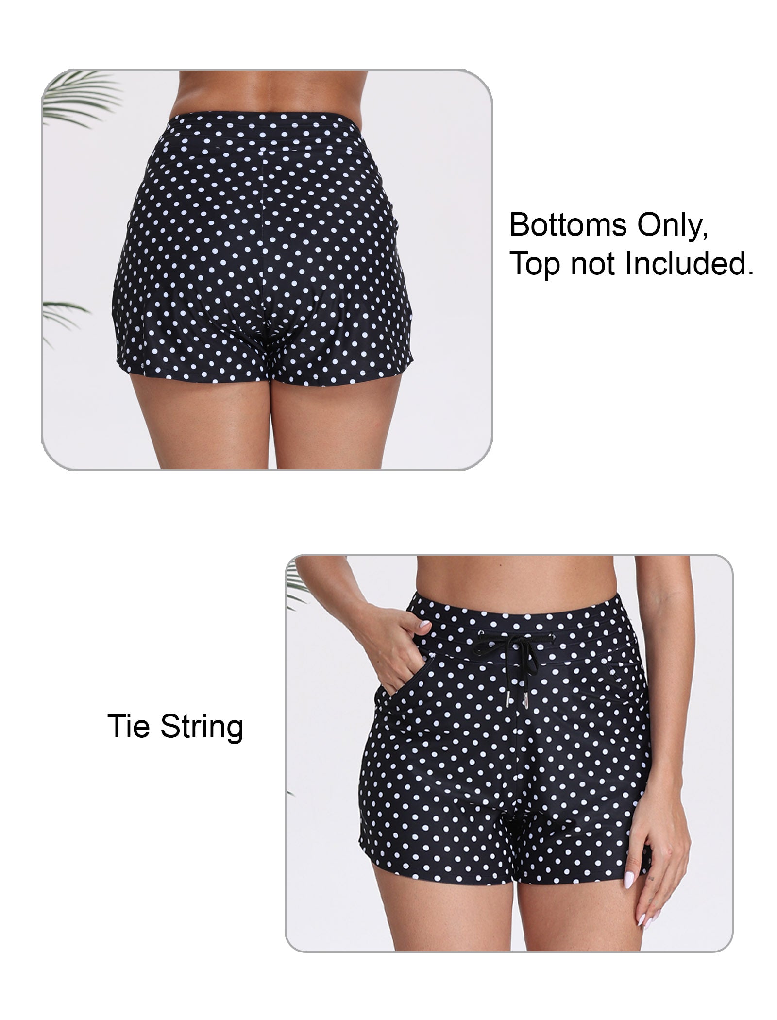 Beach Companion Tie String Swim Board Shorts with Liner and Side Pockets