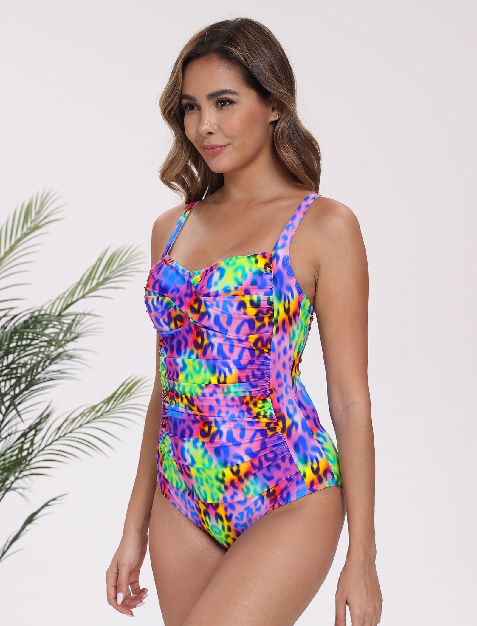 Vintage Twist Front Push Up One Piece Swimsuit