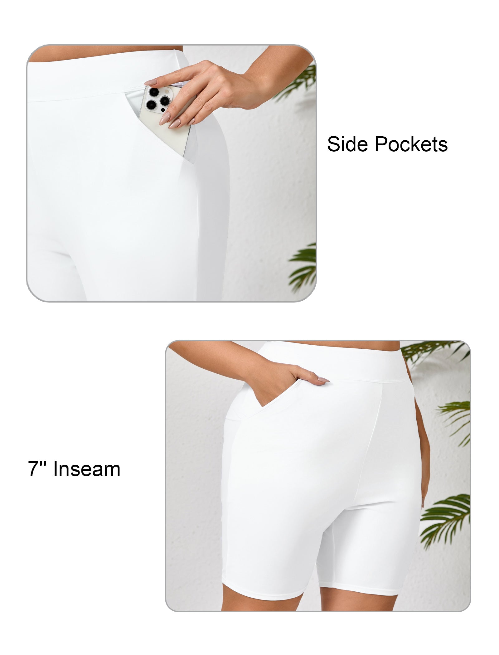 Island Glow Plus Size High Waisted Swim Board Short with Pockets