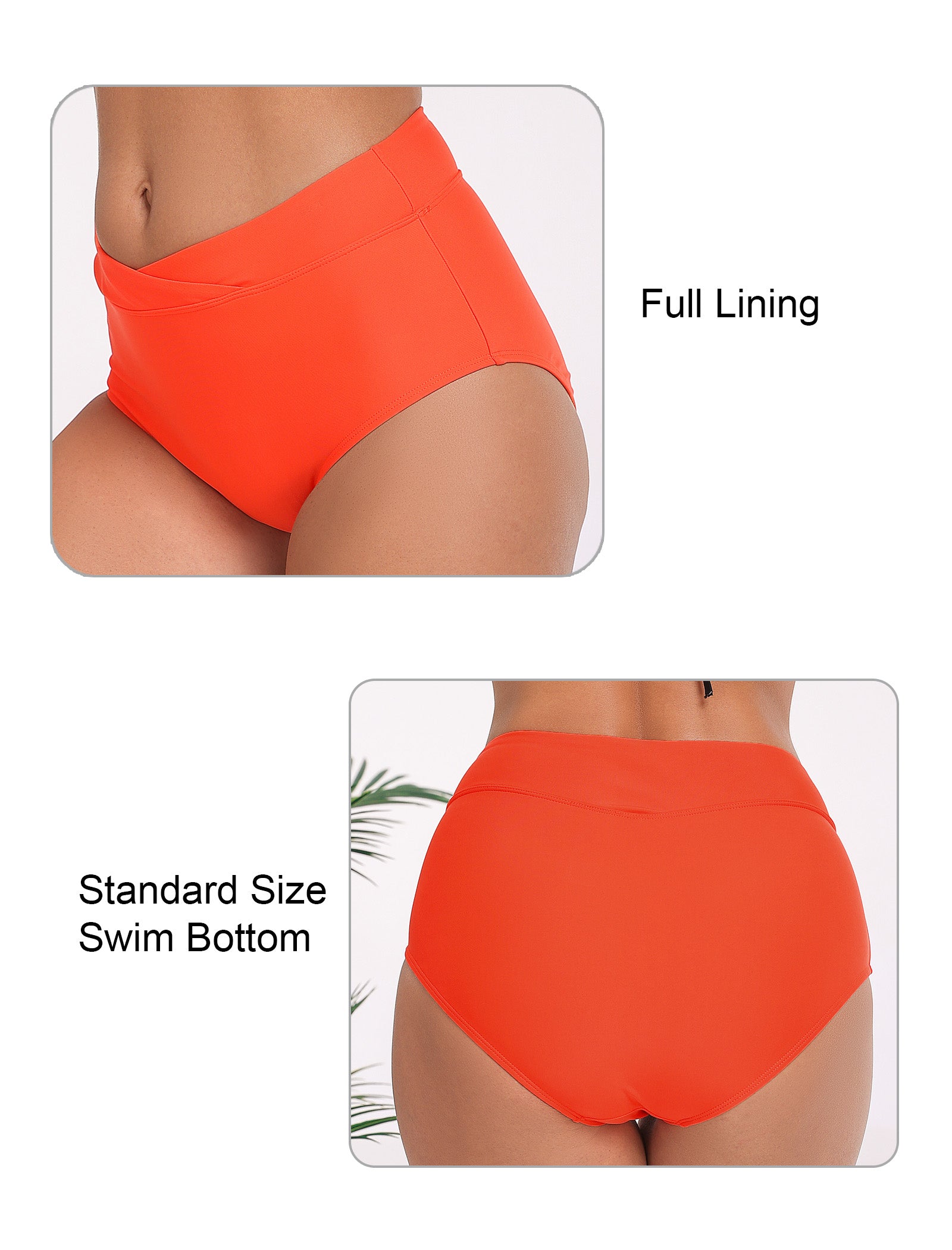 Pure Ocean Cross High Waisted Bikini Swim Bottoms