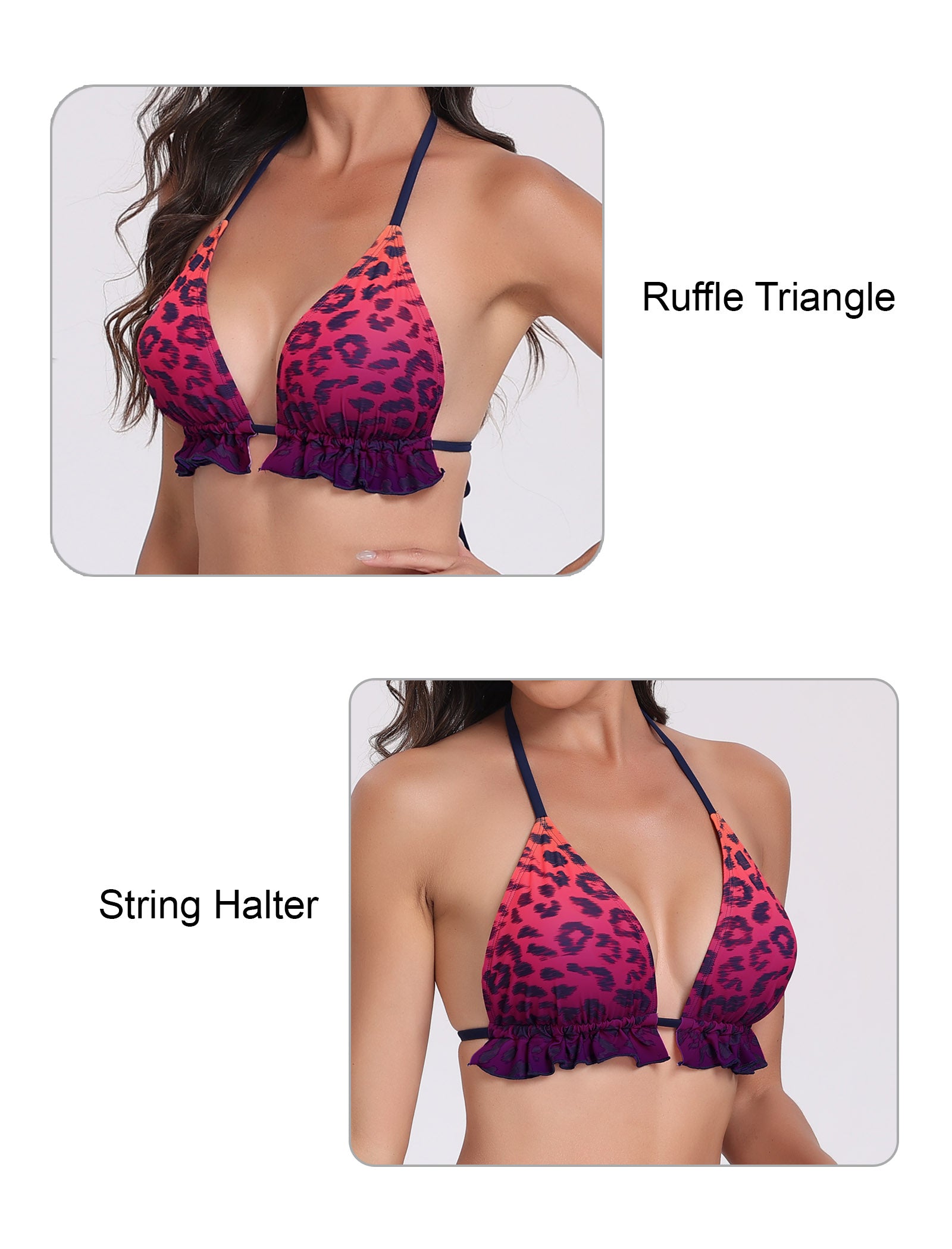 Sea Soul Tie String Bikini Top with Removable Bra