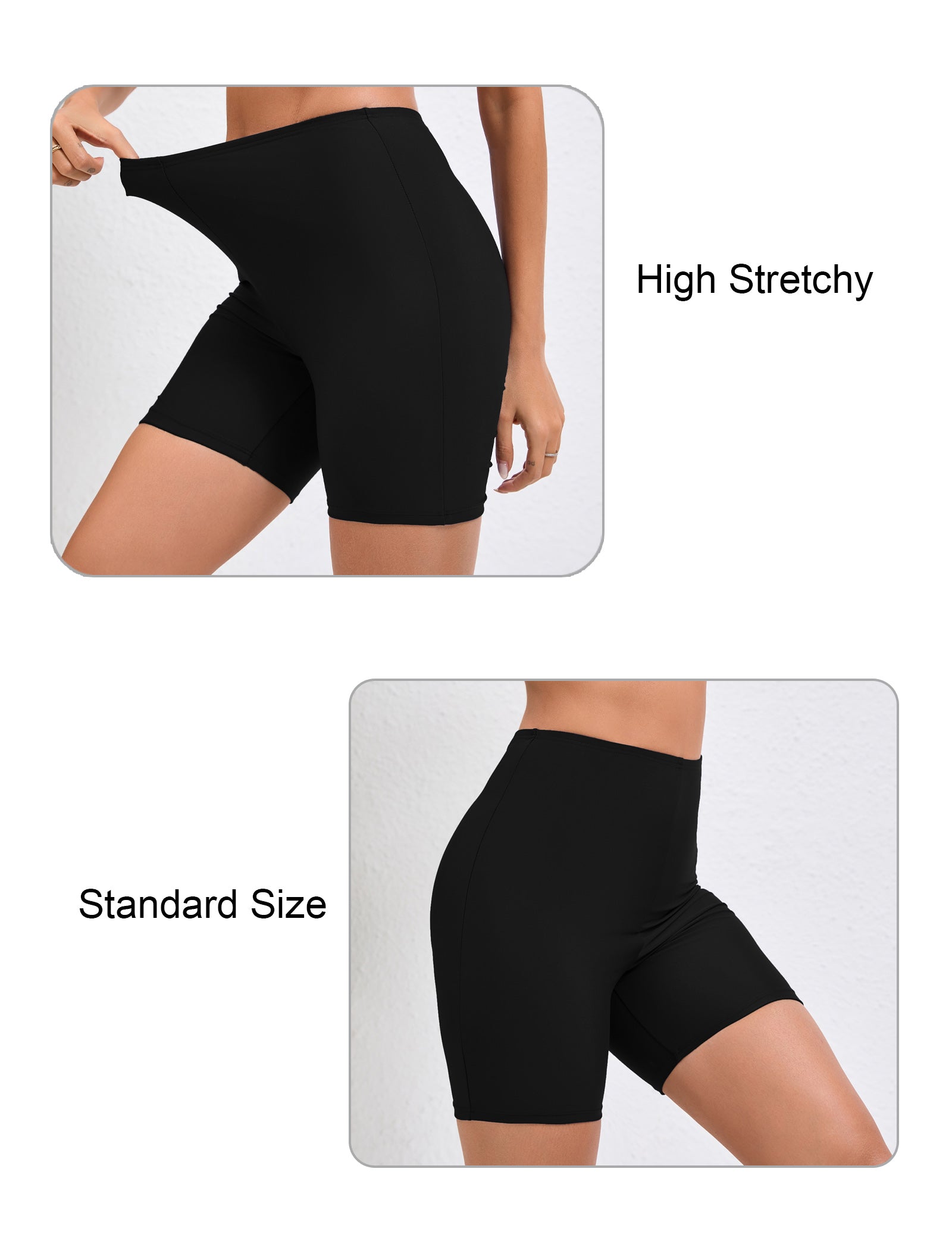 5 High Waisted Boyshort Swim Board Shorts (Available in Plus)