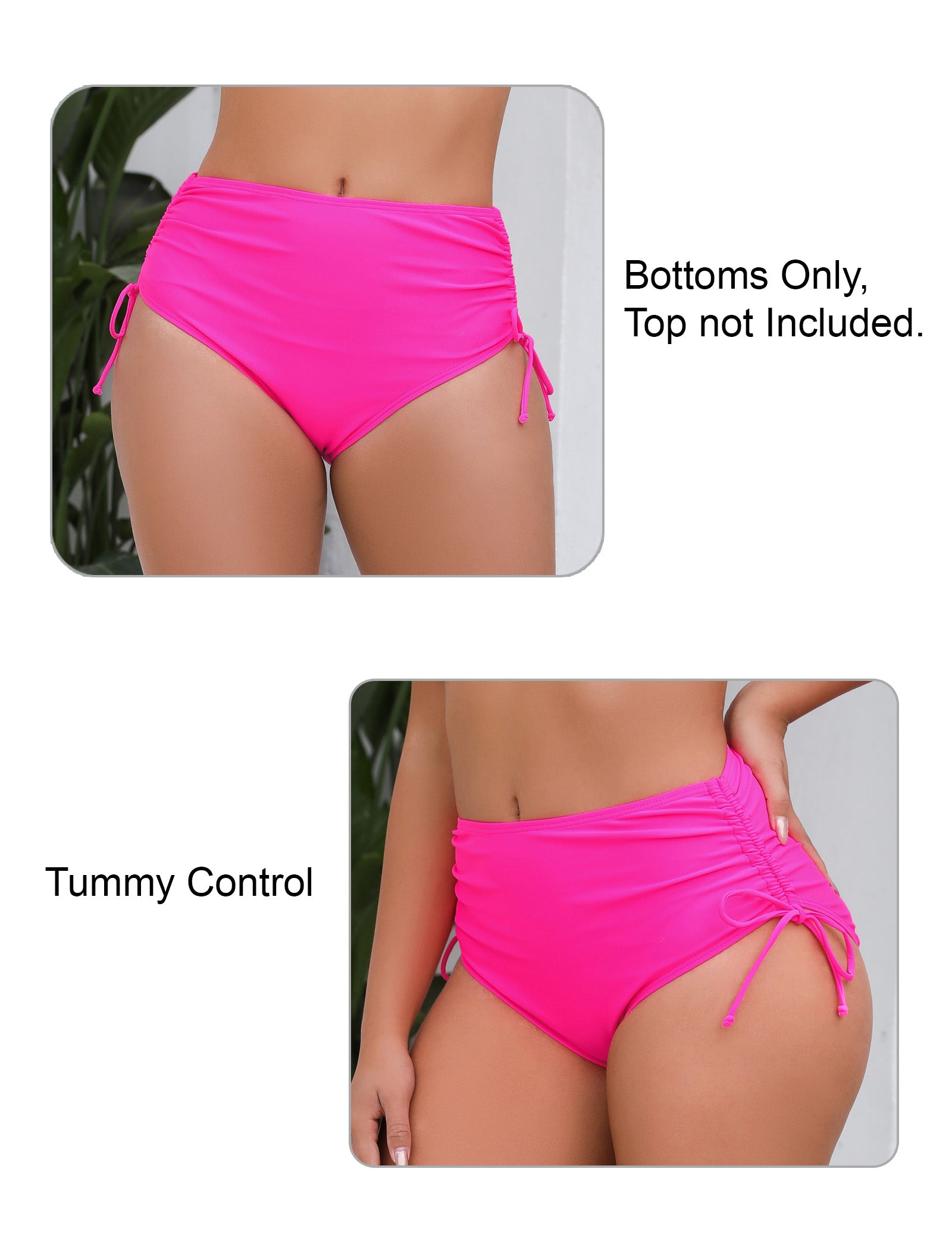 Seamless Days Tummy Control Adjustable Drawstring Swim Bottoms
