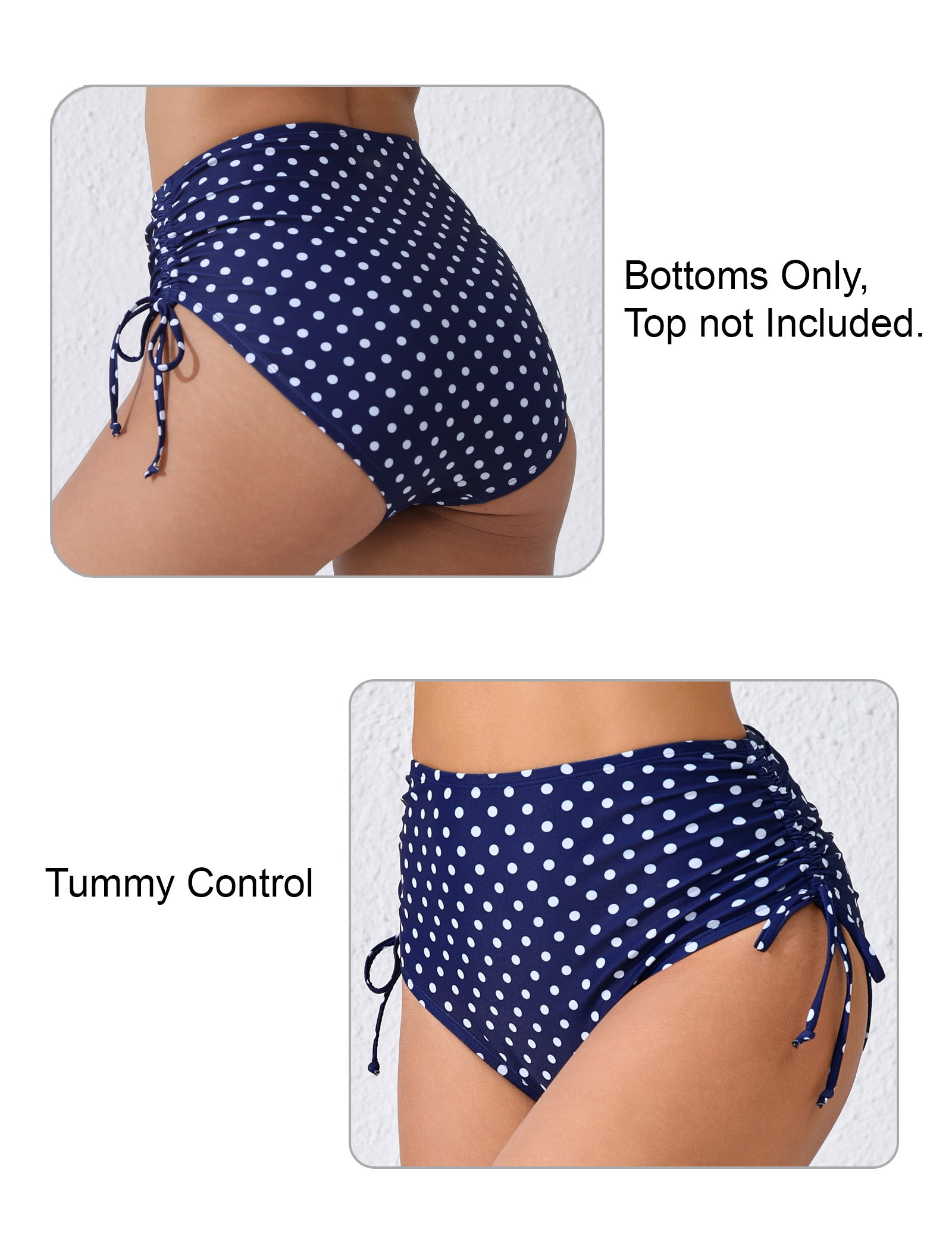Seamless Days Tummy Control Adjustable Drawstring Swim Bottoms