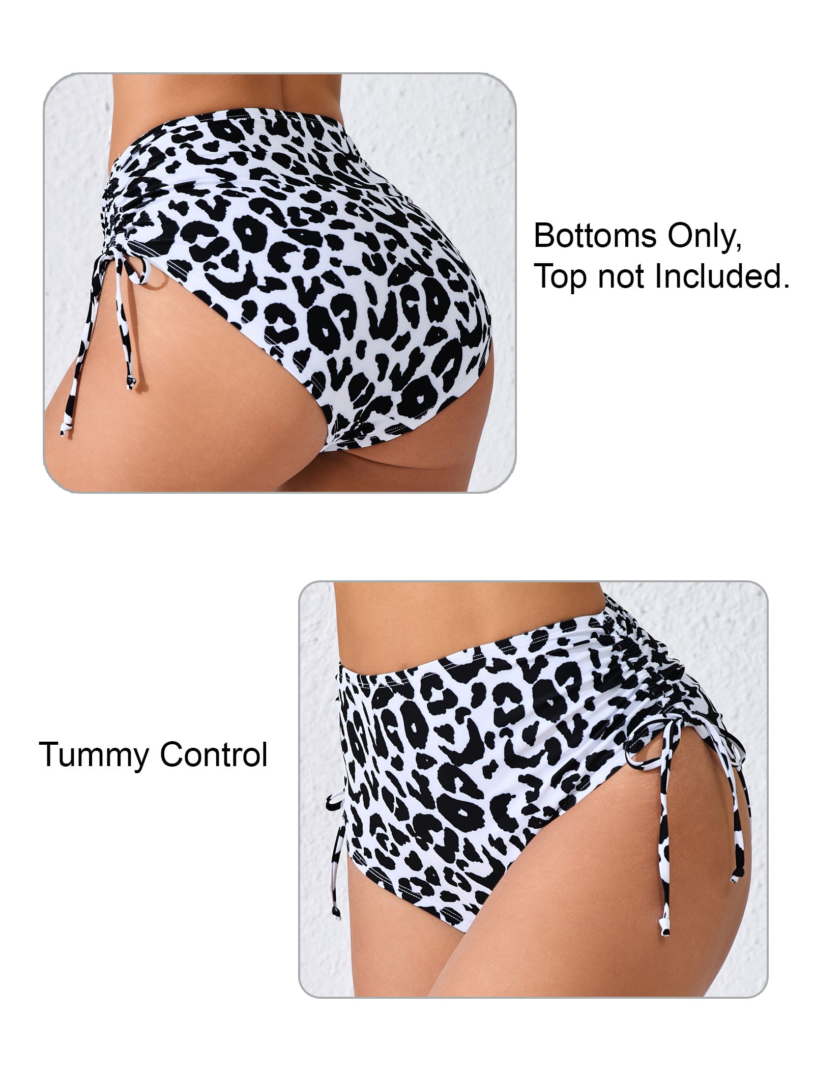 Seamless Days Tummy Control Adjustable Drawstring Swim Bottoms