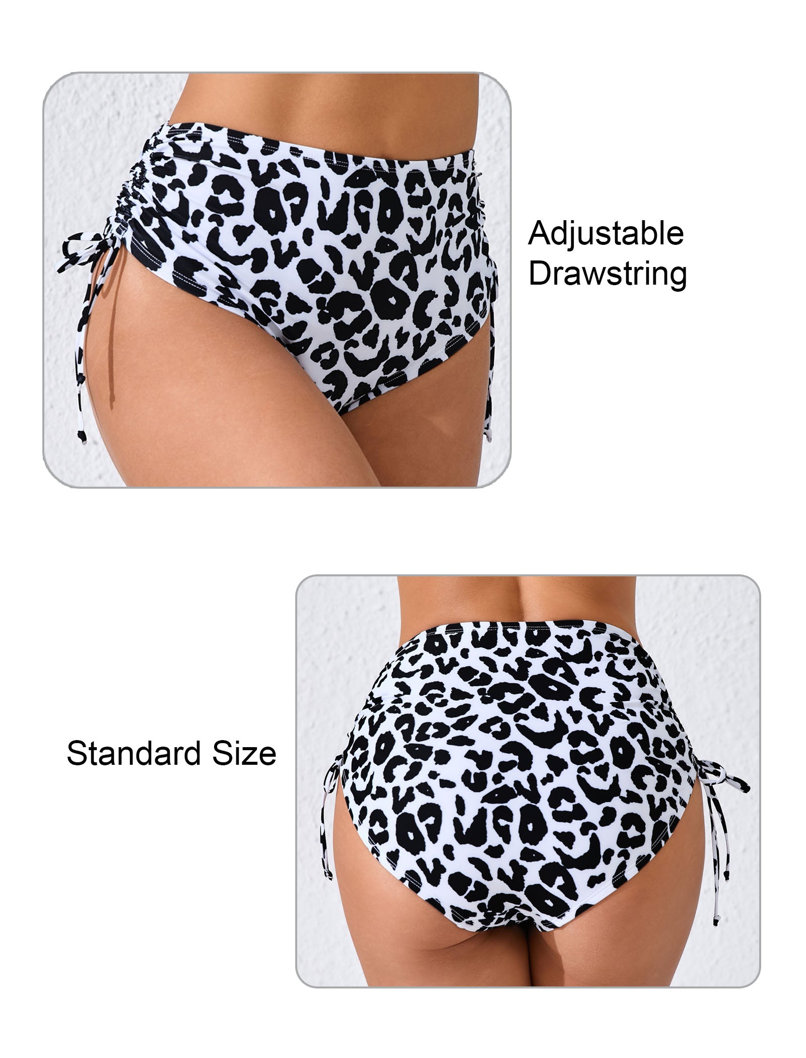 Seamless Days Tummy Control Adjustable Drawstring Swim Bottoms