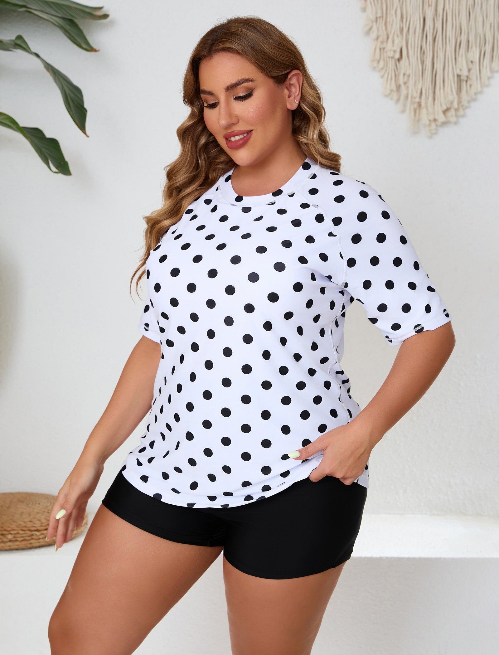 Endless Play Plus Size Two Piece Rash Guard Sets with Built in Bra