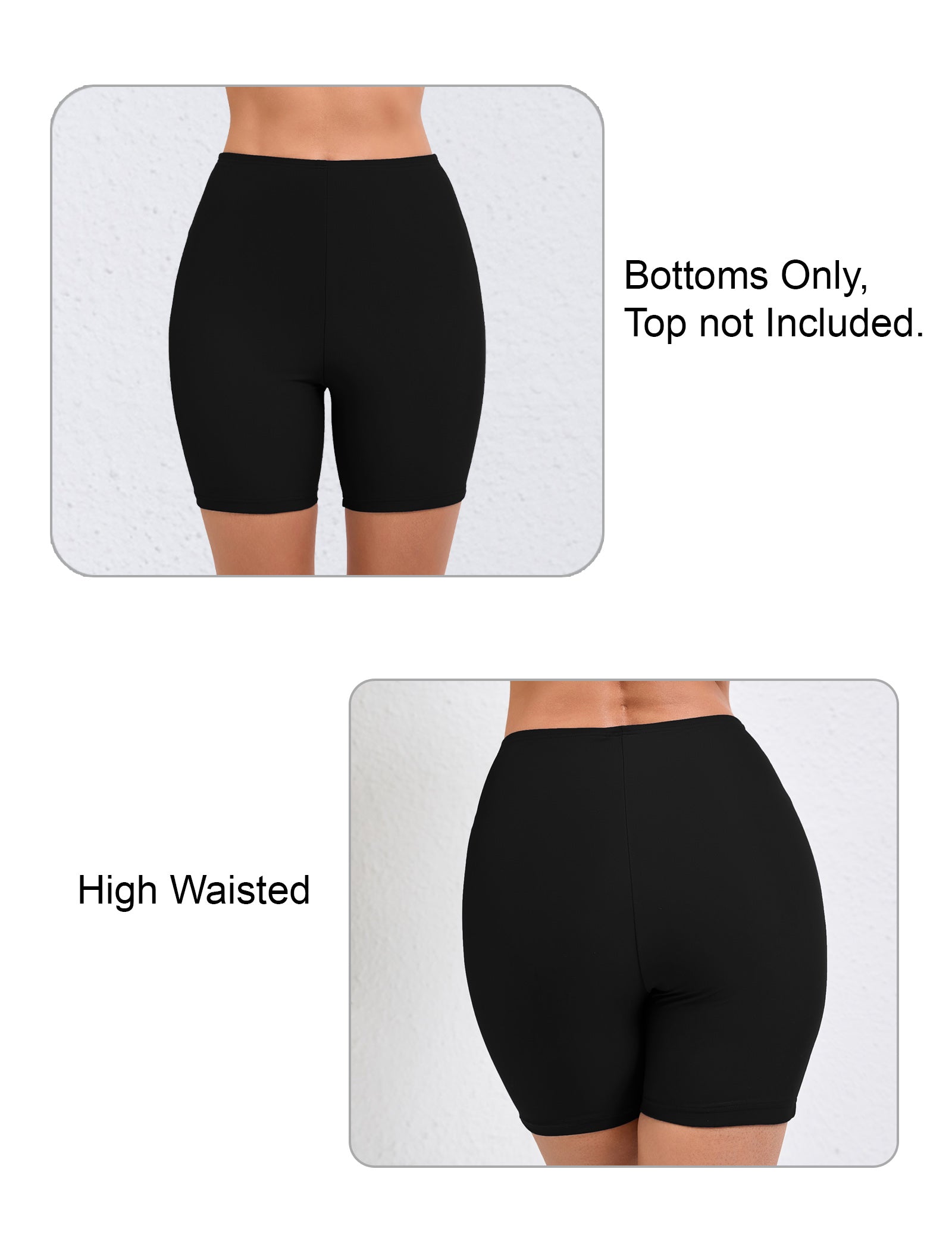 5 High Waisted Boyshort Swim Board Shorts (Available in Plus)