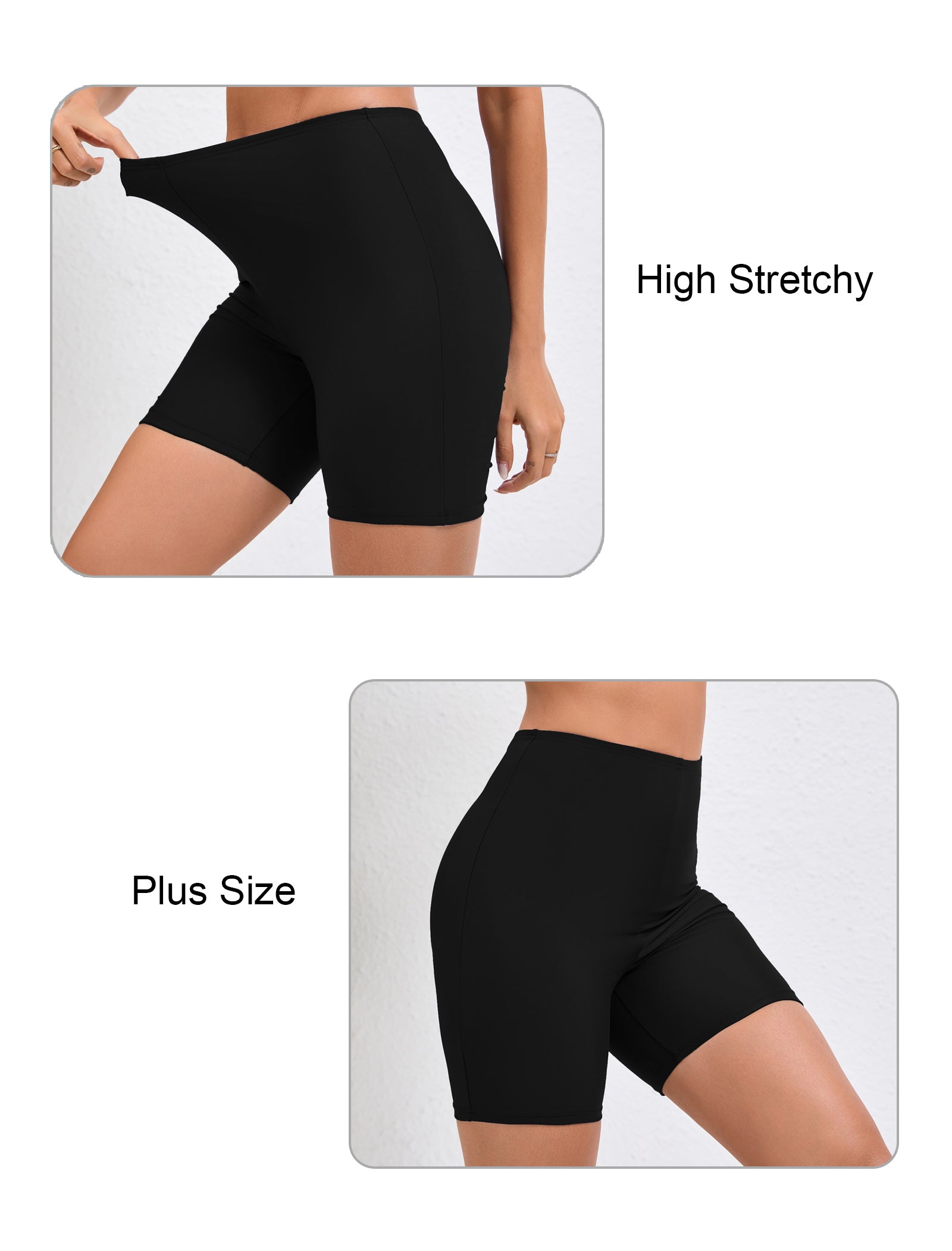 5 High Waisted Boyshort Swim Board Shorts (Available in Plus)