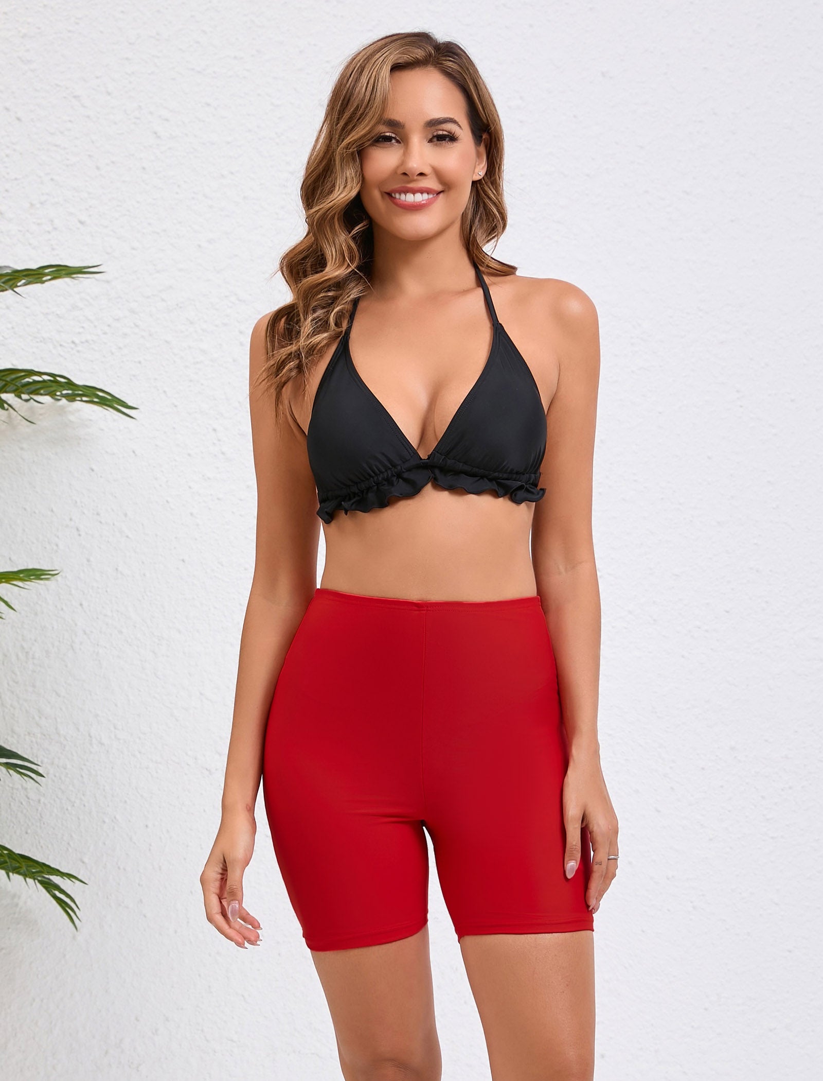 5 High Waisted Boyshort Swim Board Shorts (Available in Plus)