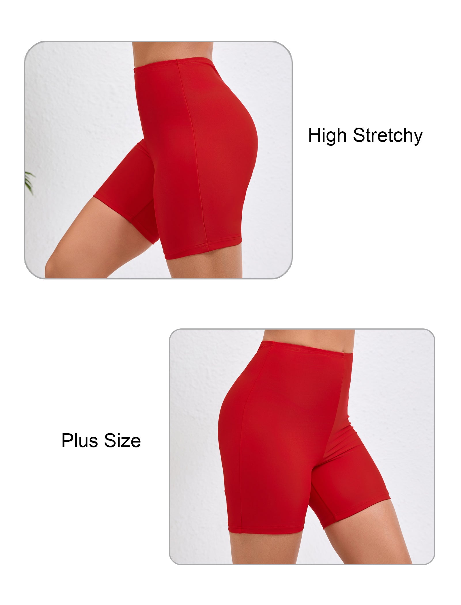 5 High Waisted Boyshort Swim Board Shorts (Available in Plus)