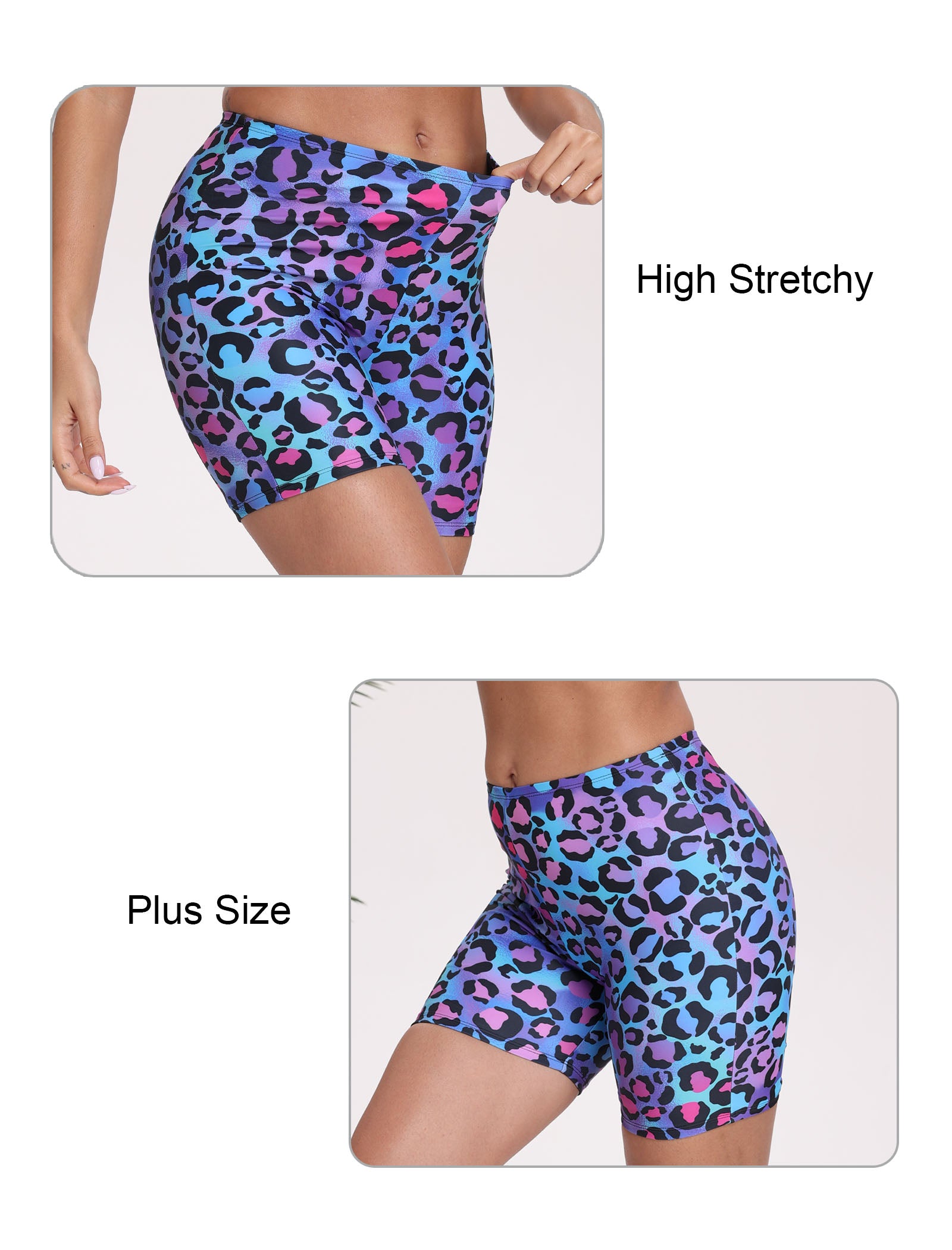 5 High Waisted Boyshort Swim Board Shorts (Available in Plus)