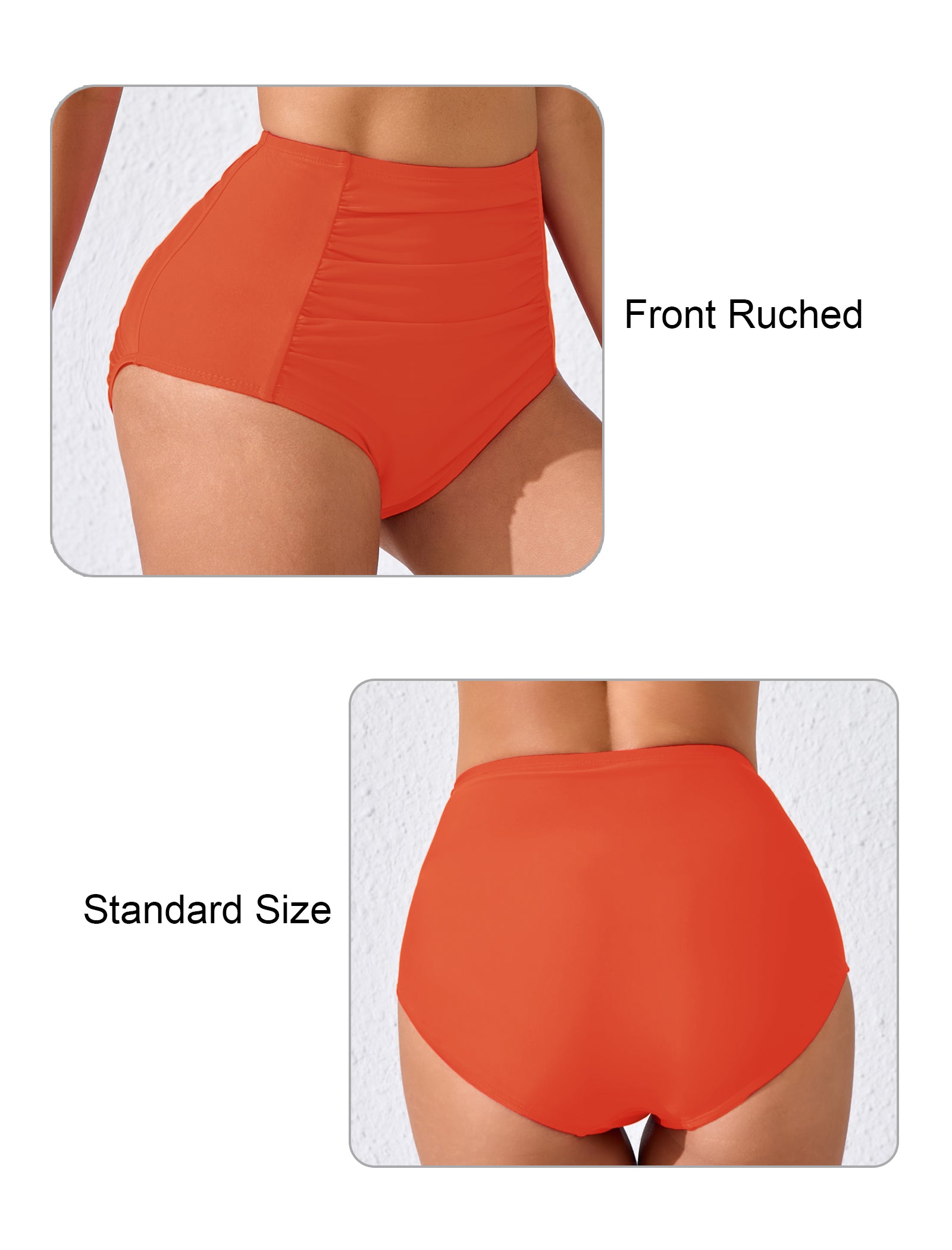Summer Breeze High Waisted Ruched Bikini Bottoms