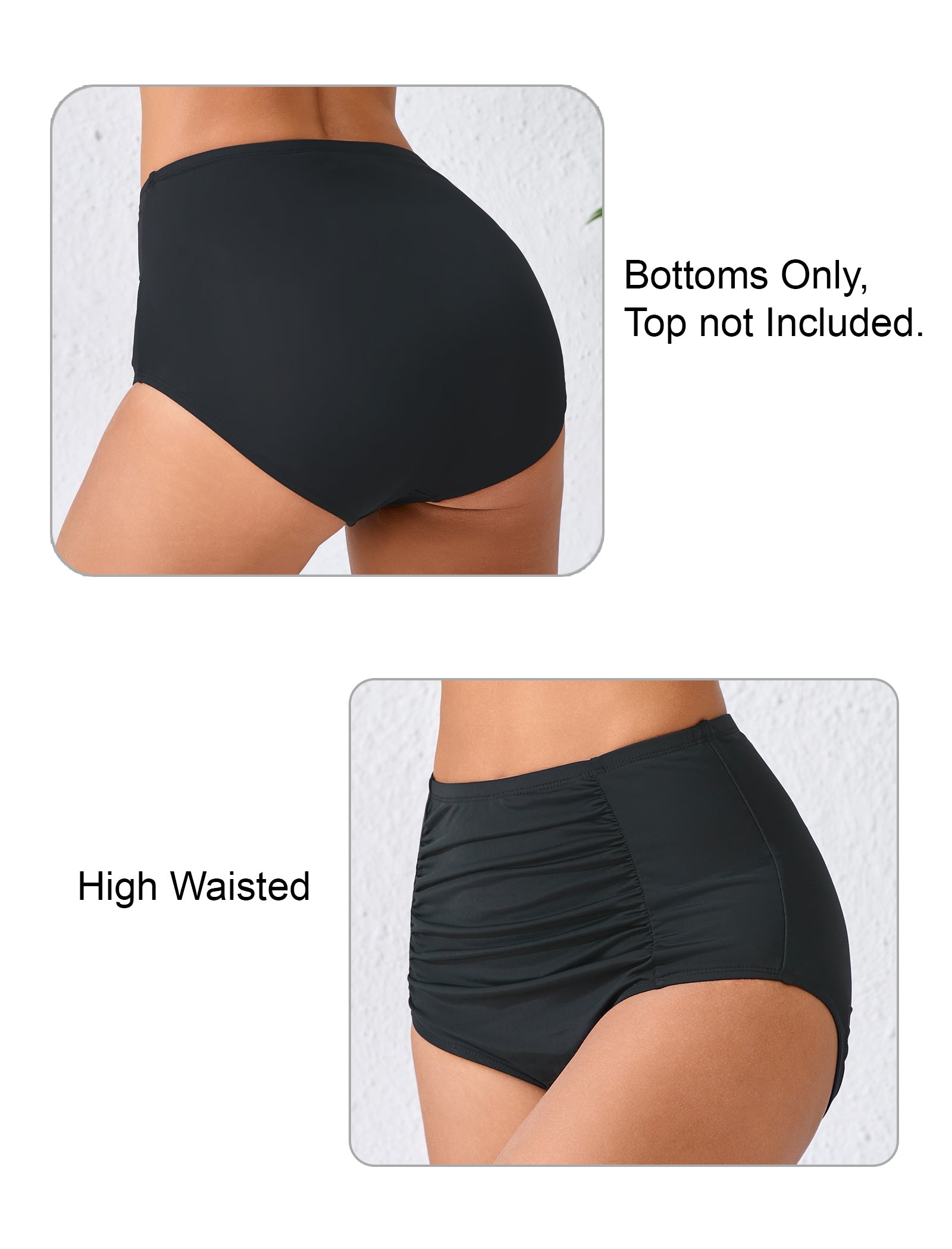 Summer Breeze High Waisted Ruched Bikini Bottoms