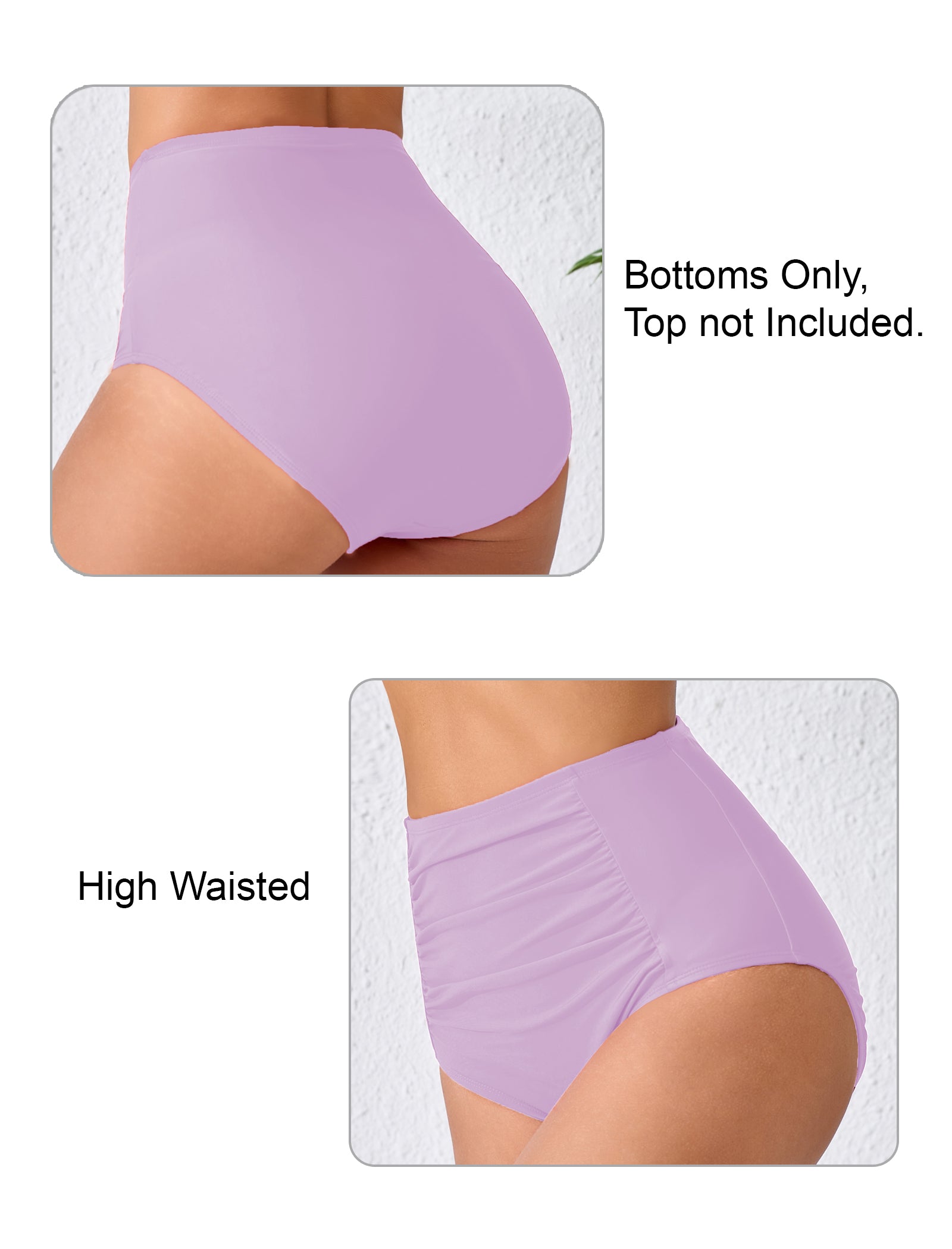 Summer Breeze High Waisted Ruched Bikini Bottoms