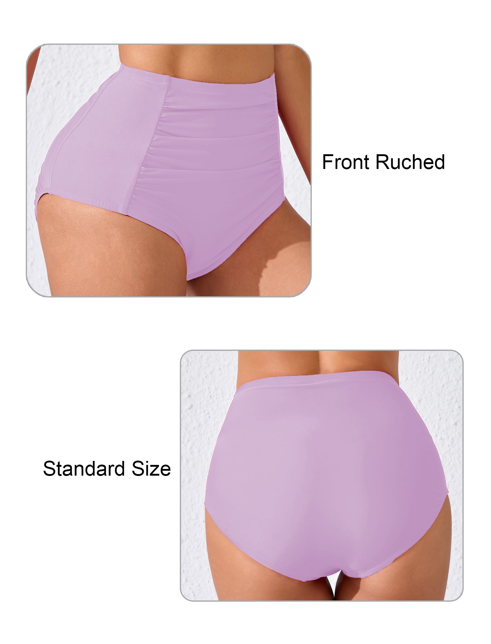 Summer Breeze High Waisted Ruched Bikini Bottoms