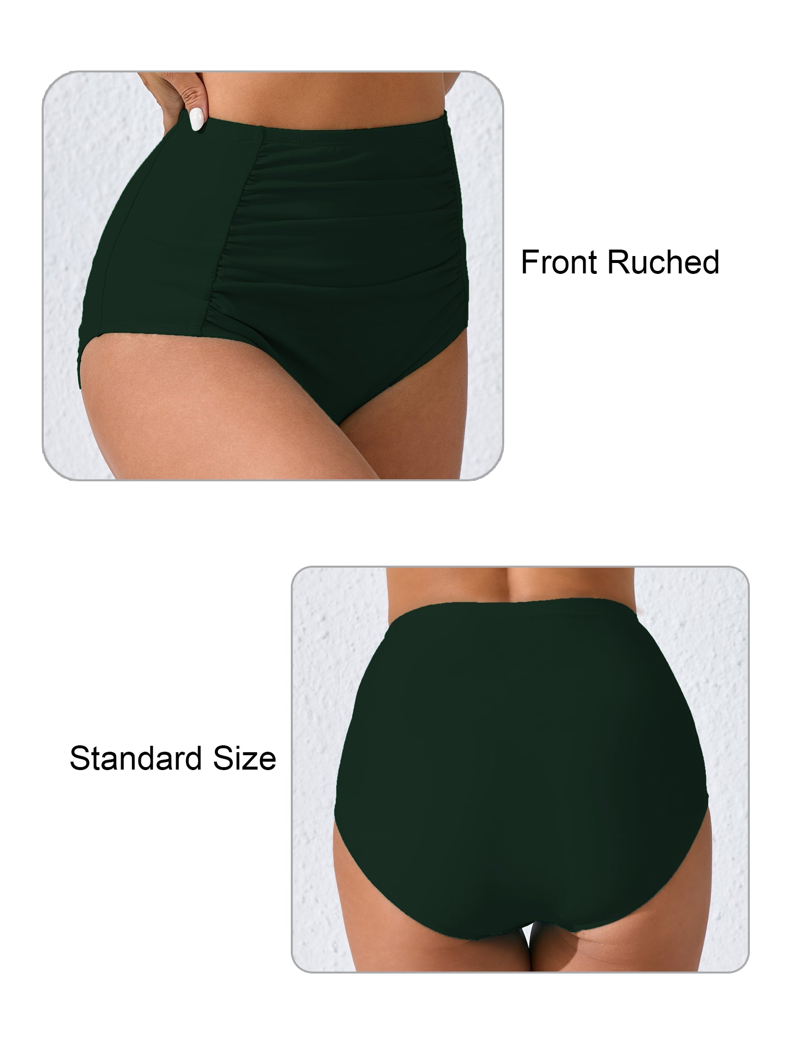 Summer Breeze High Waisted Ruched Bikini Bottoms