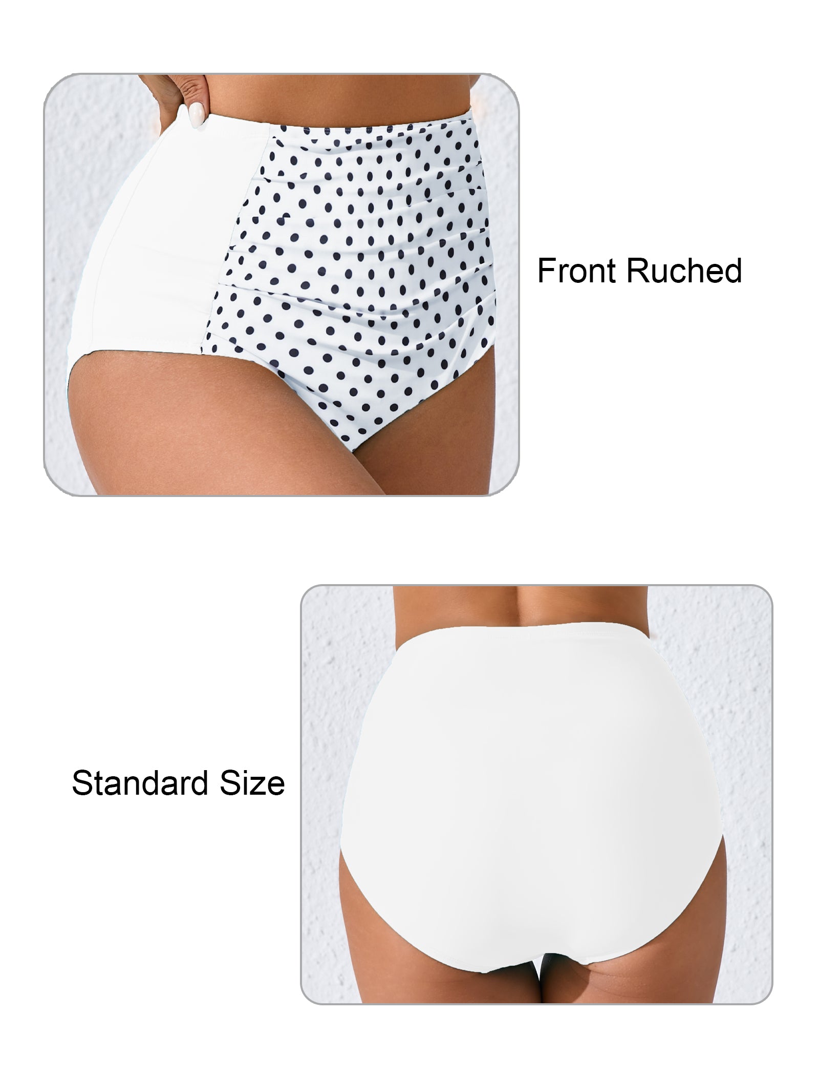 Summer Breeze High Waisted Ruched Bikini Bottoms
