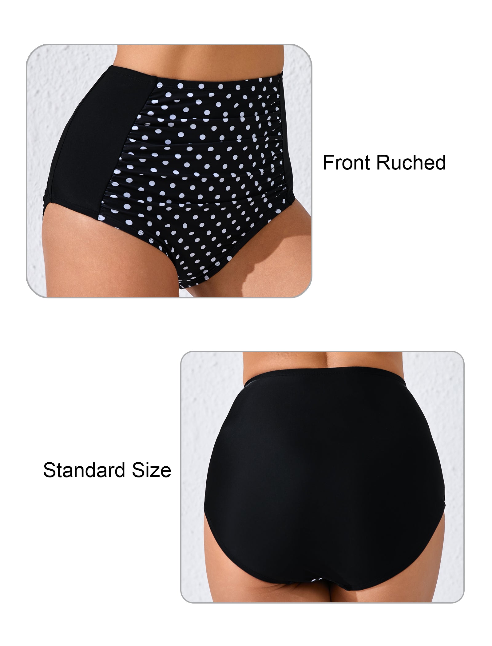 Summer Breeze High Waisted Ruched Bikini Bottoms