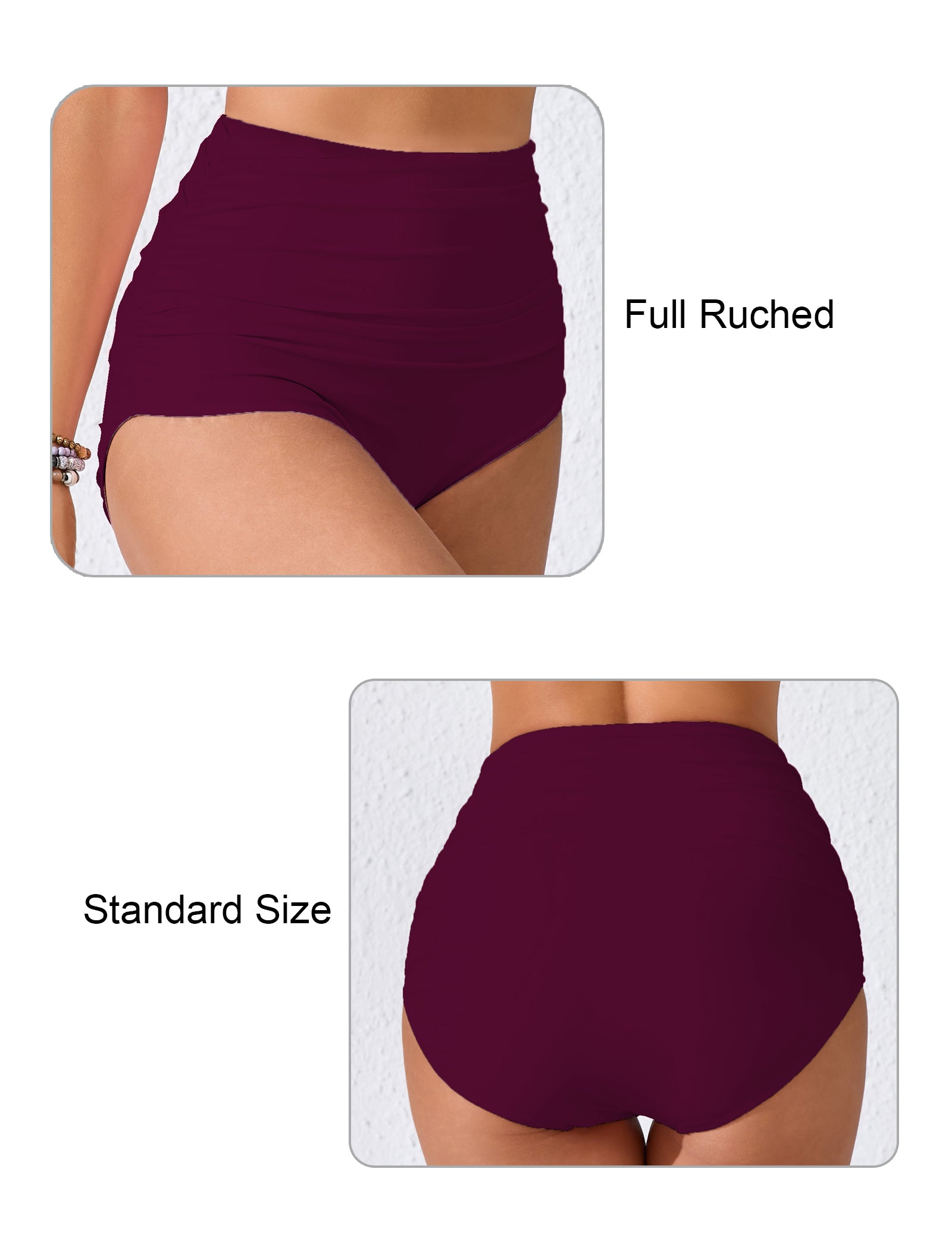 Effortless Shoreline High Waisted Full Ruched Swim Bottoms