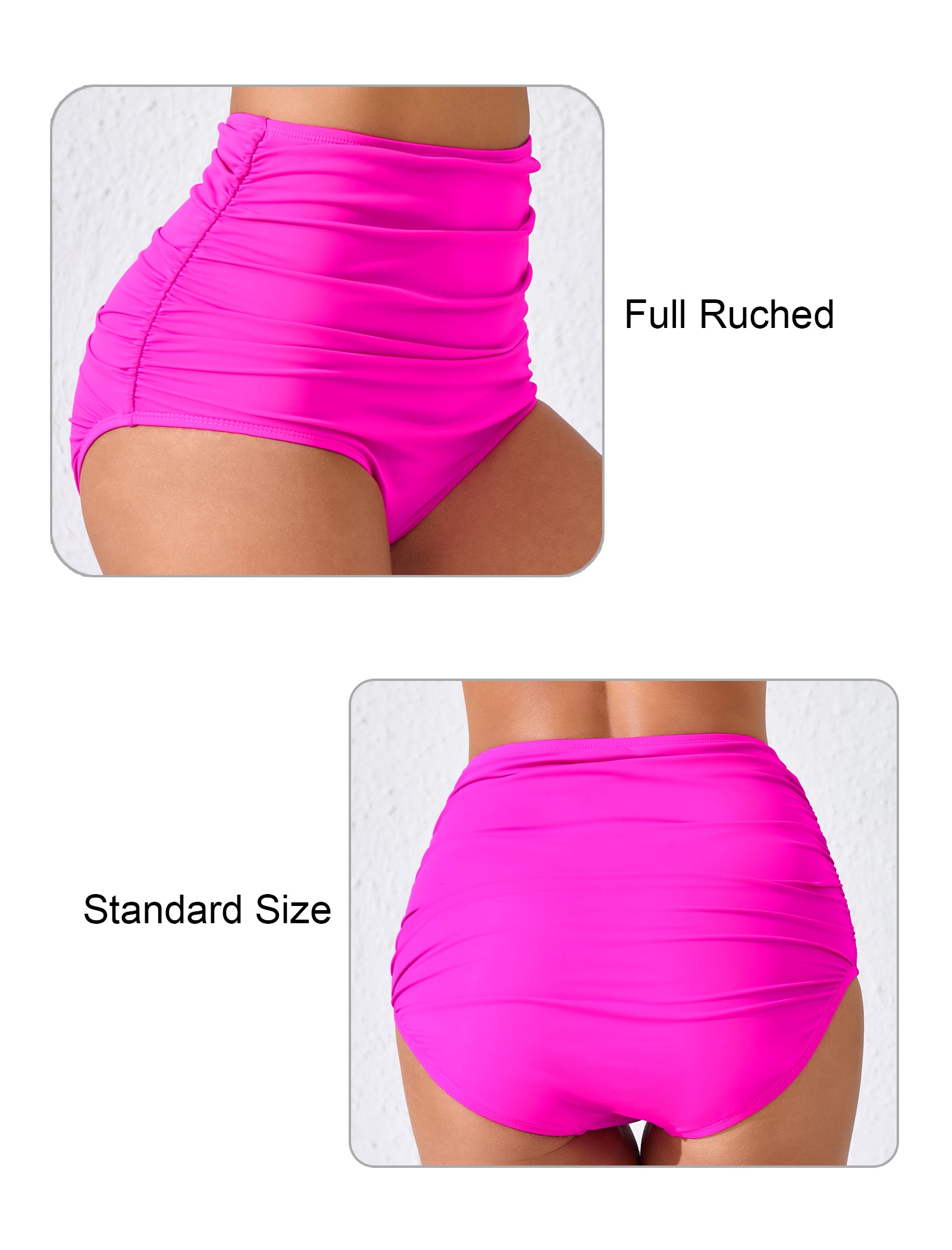 Effortless Shoreline High Waisted Full Ruched Swim Bottoms