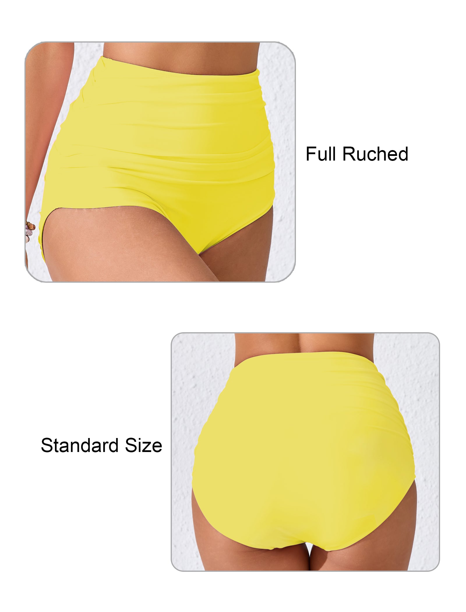 Effortless Shoreline High Waisted Full Ruched Swim Bottoms