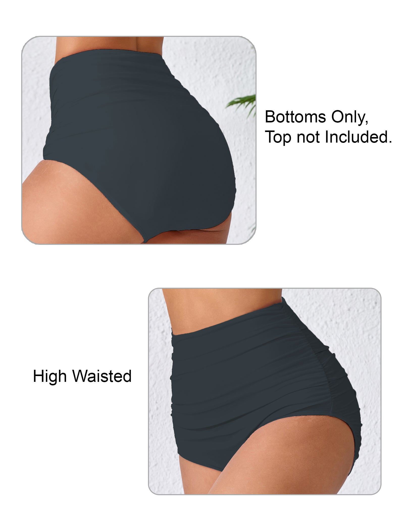 Effortless Shoreline High Waisted Full Ruched Swim Bottoms