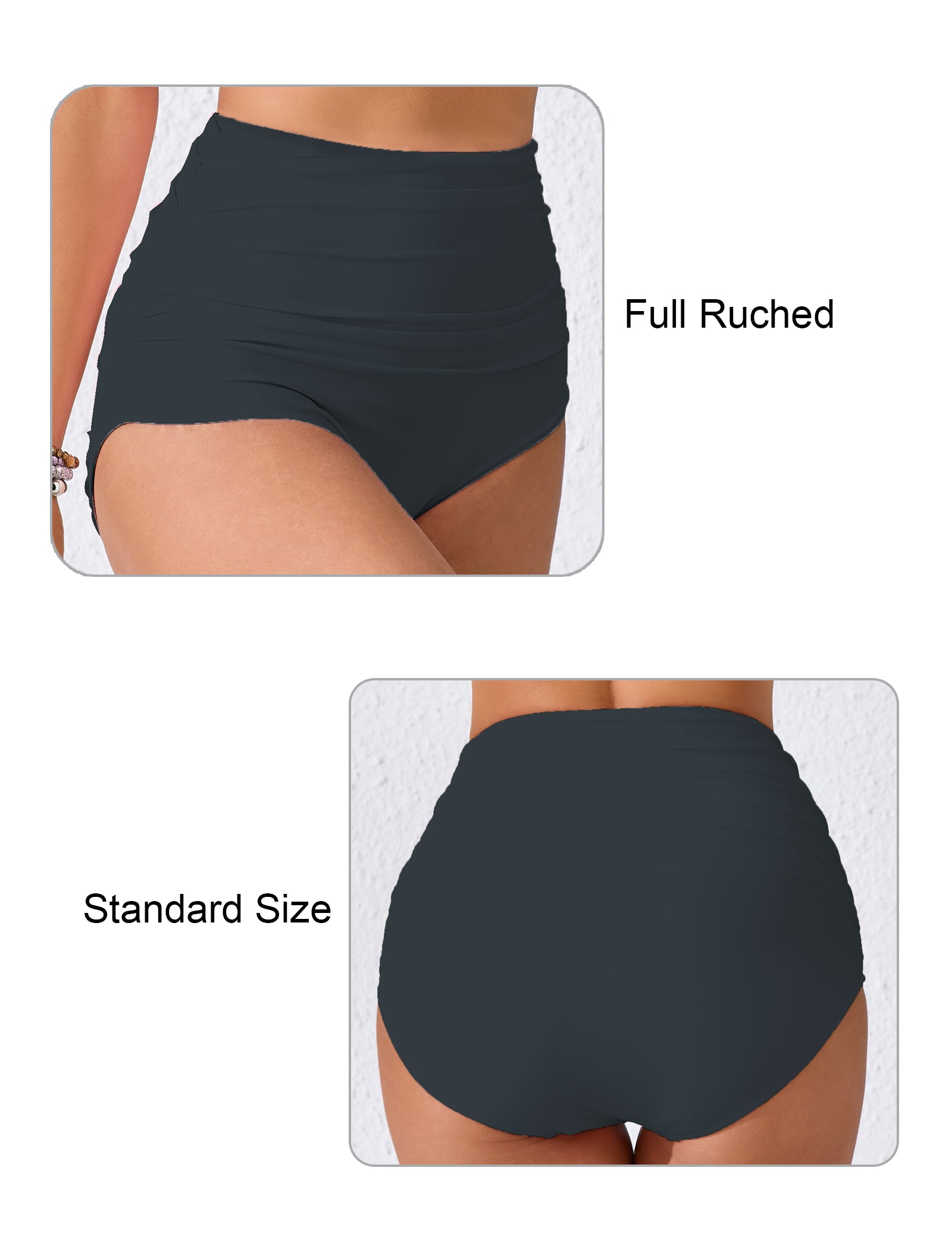 Effortless Shoreline High Waisted Full Ruched Swim Bottoms