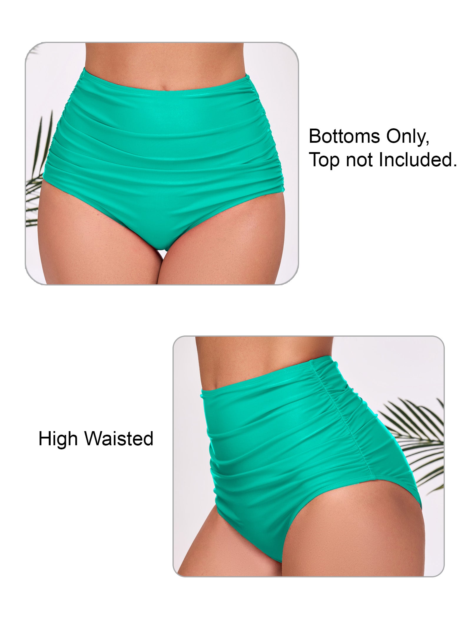 Effortless Shoreline High Waisted Full Ruched Swim Bottoms