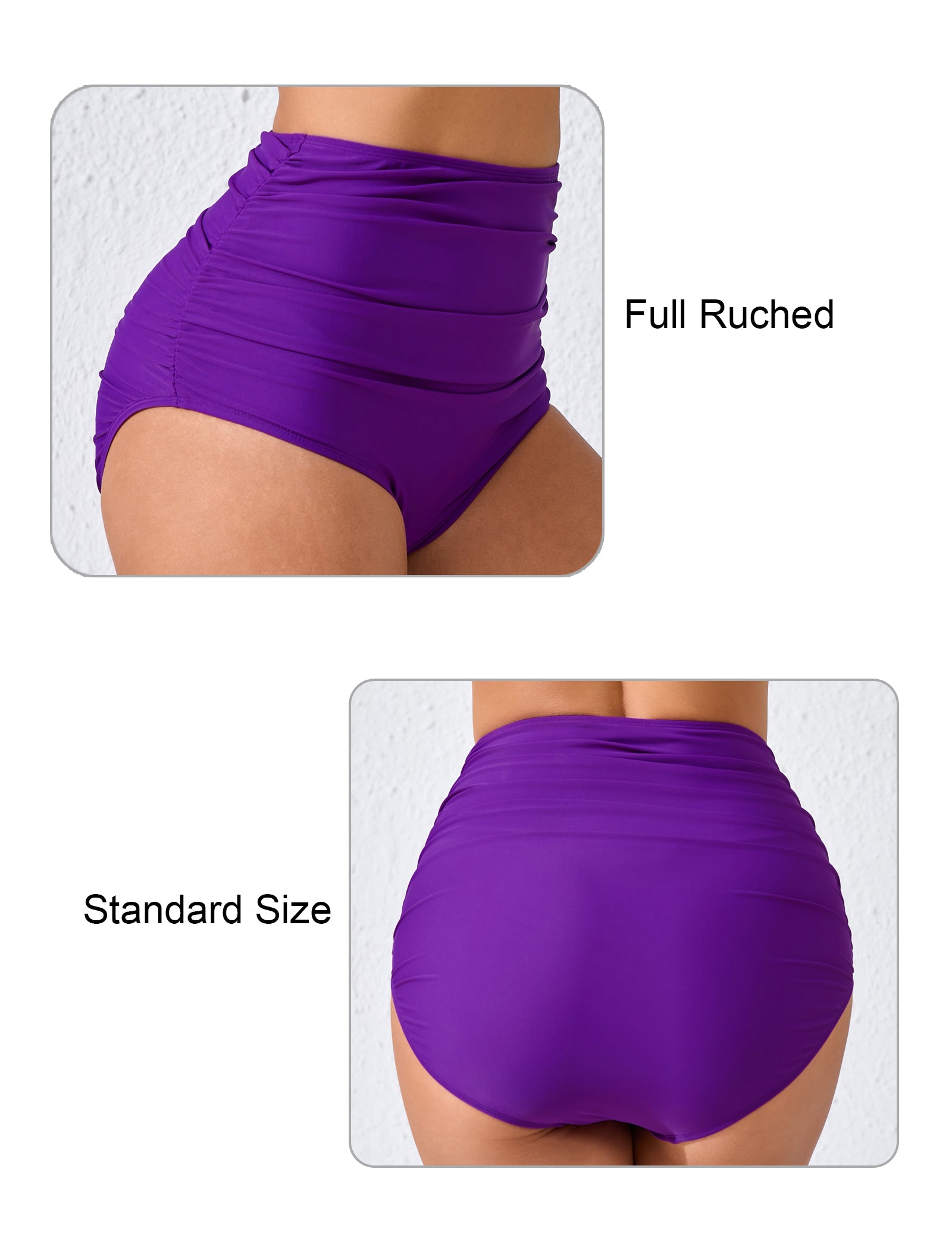 Effortless Shoreline High Waisted Full Ruched Swim Bottoms