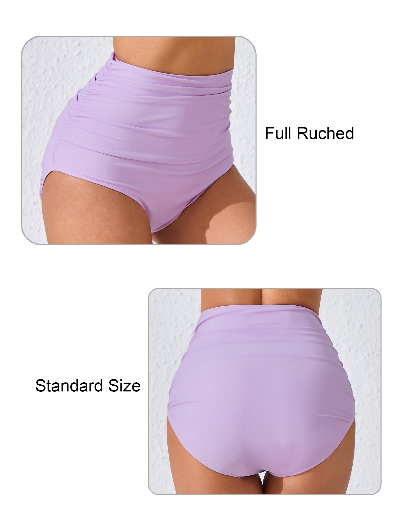Effortless Shoreline High Waisted Full Ruched Swim Bottoms