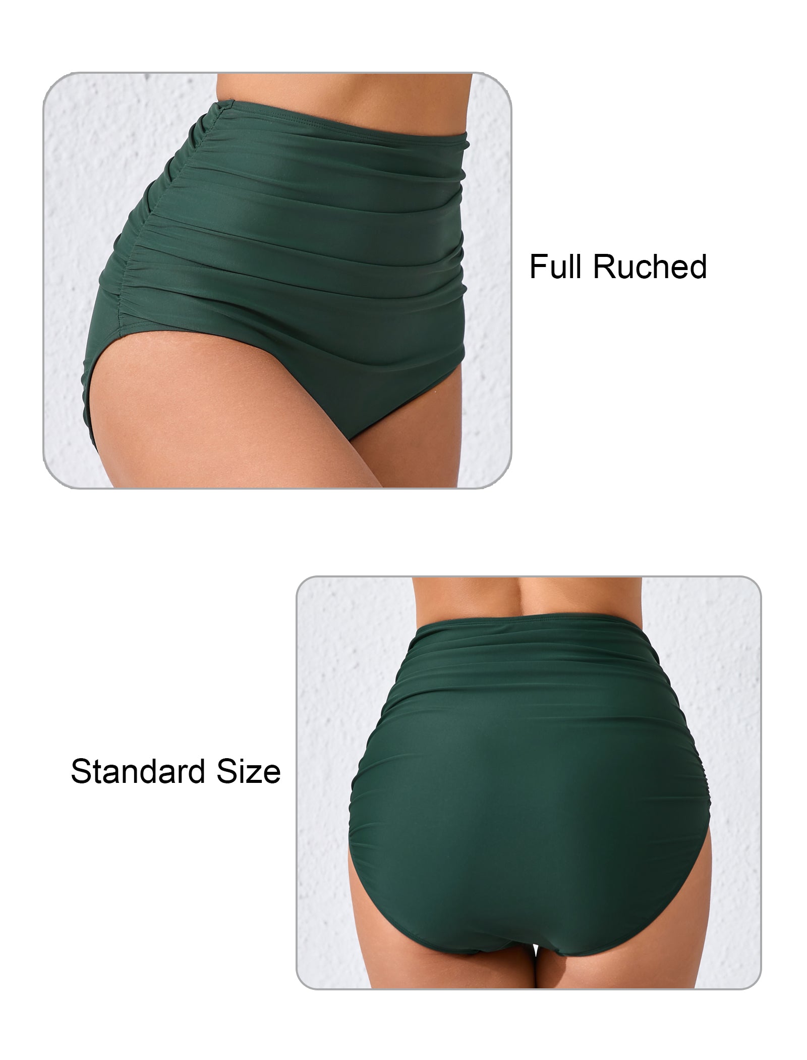 Effortless Shoreline High Waisted Full Ruched Swim Bottoms
