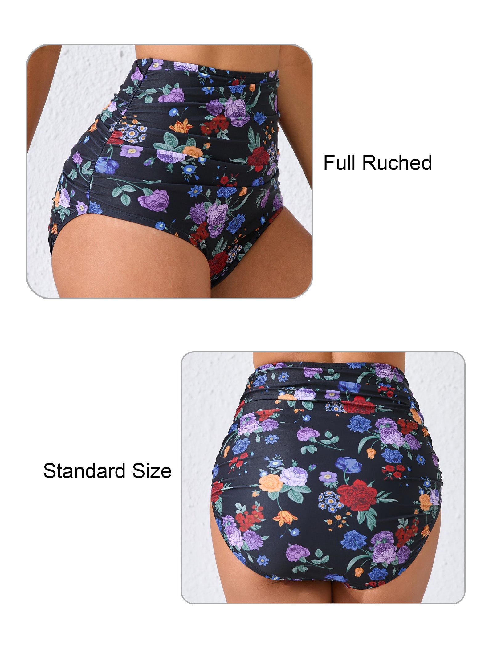 Effortless Shoreline High Waisted Full Ruched Swim Bottoms