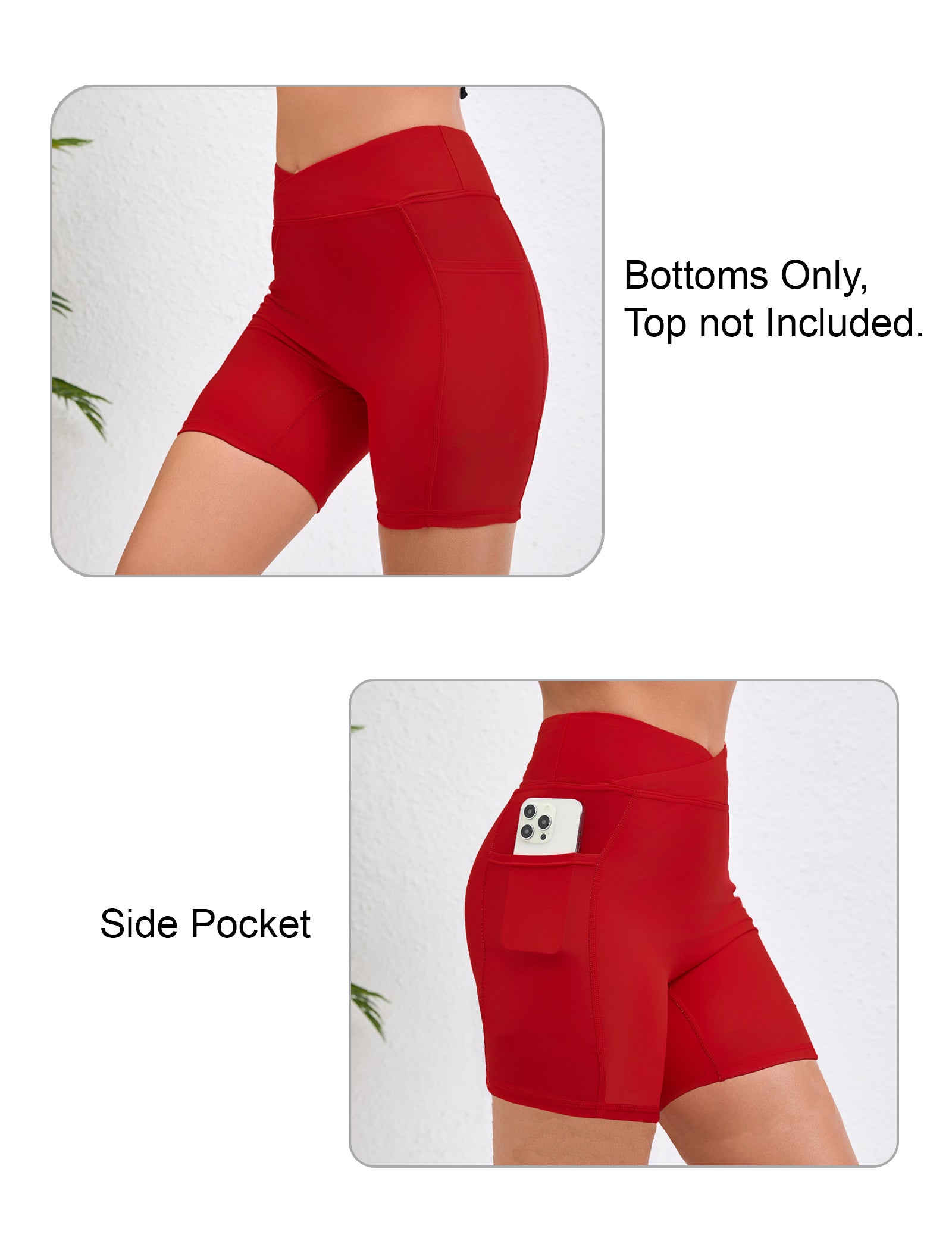 Cross High Waisted 5" Swim Board Shorts with Pockets (Available in Plus)