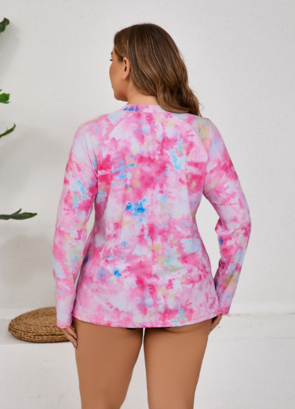 Halcurt Women Plus Size Rash Guard Swimwear