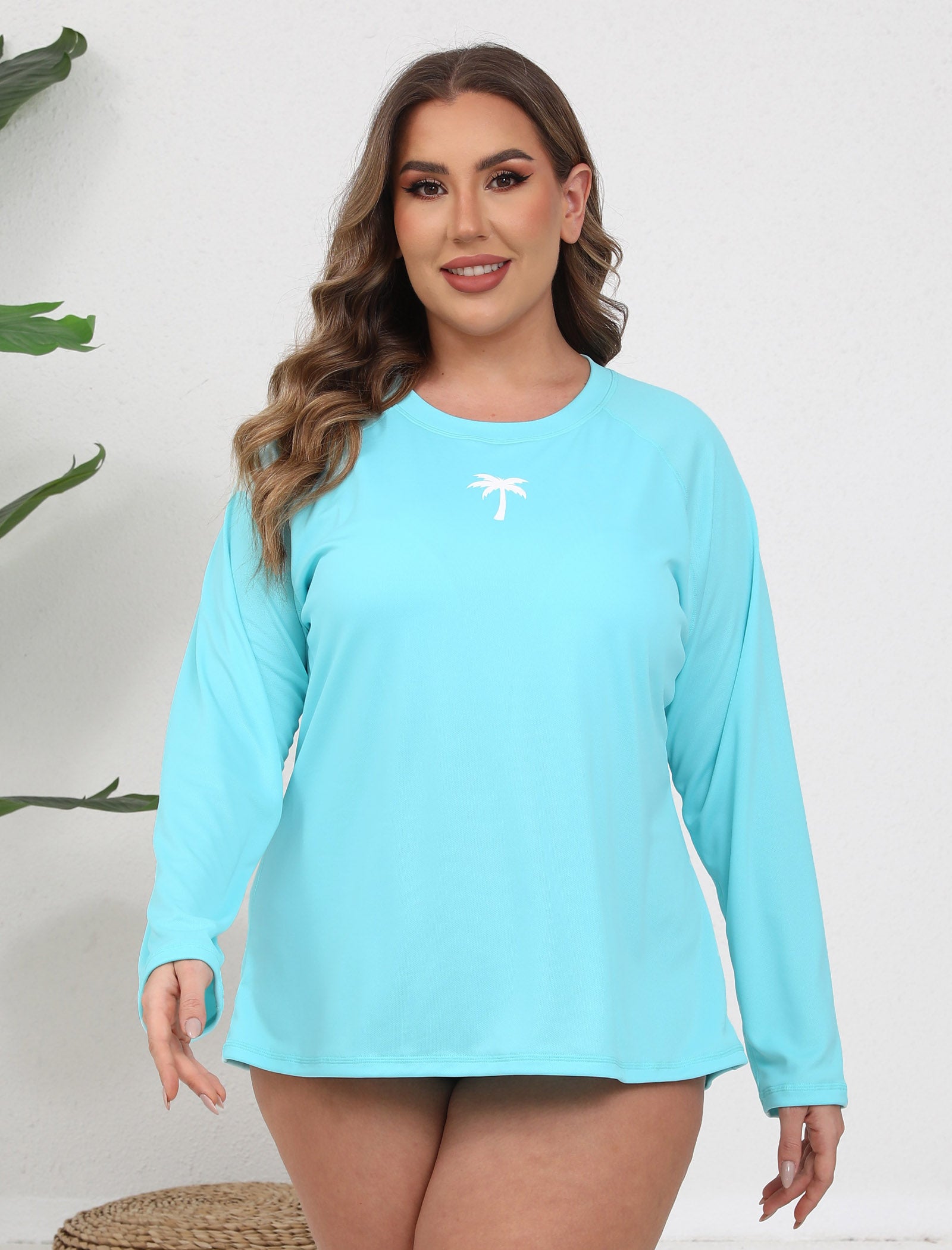 Breezy Tropic Plus Size Light Weight Rash Guard Shirt
