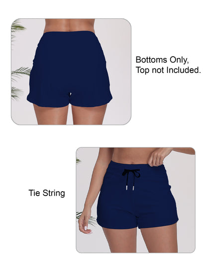 Beach Companion Tie String Swim Board Shorts with Liner and Side Pockets