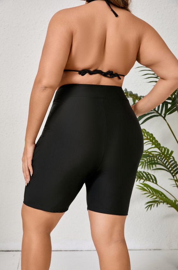 Halcurt Damen 7&quot; Plus Size High Waisted Badeshorts