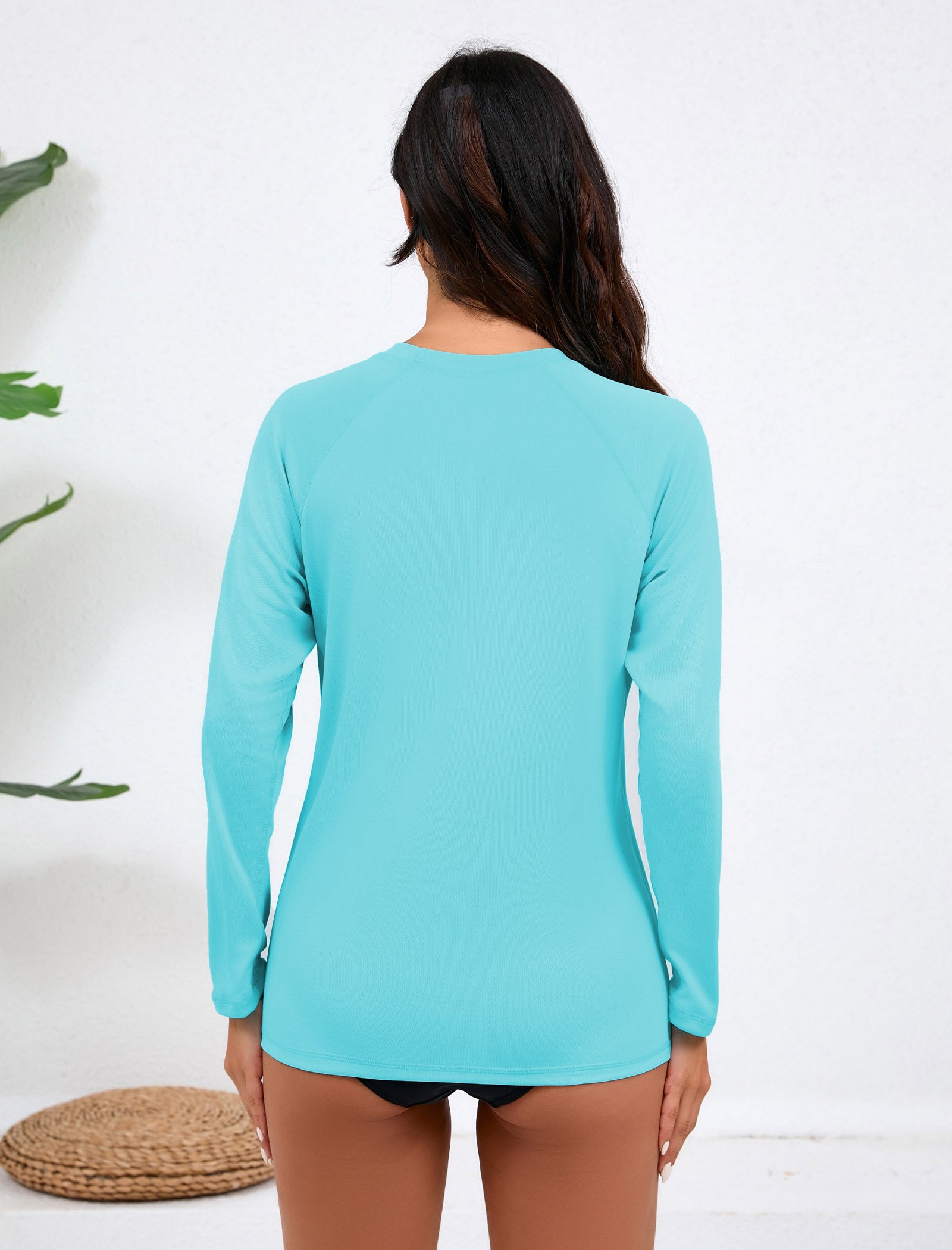 Sand &amp; Sun Long Sleeve Rash Guard Shirts with Built in Bra Light Weight