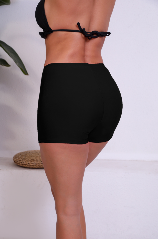 Halcurt Damen 3&quot; High Waist Badeshorts Tankini-Unterteil