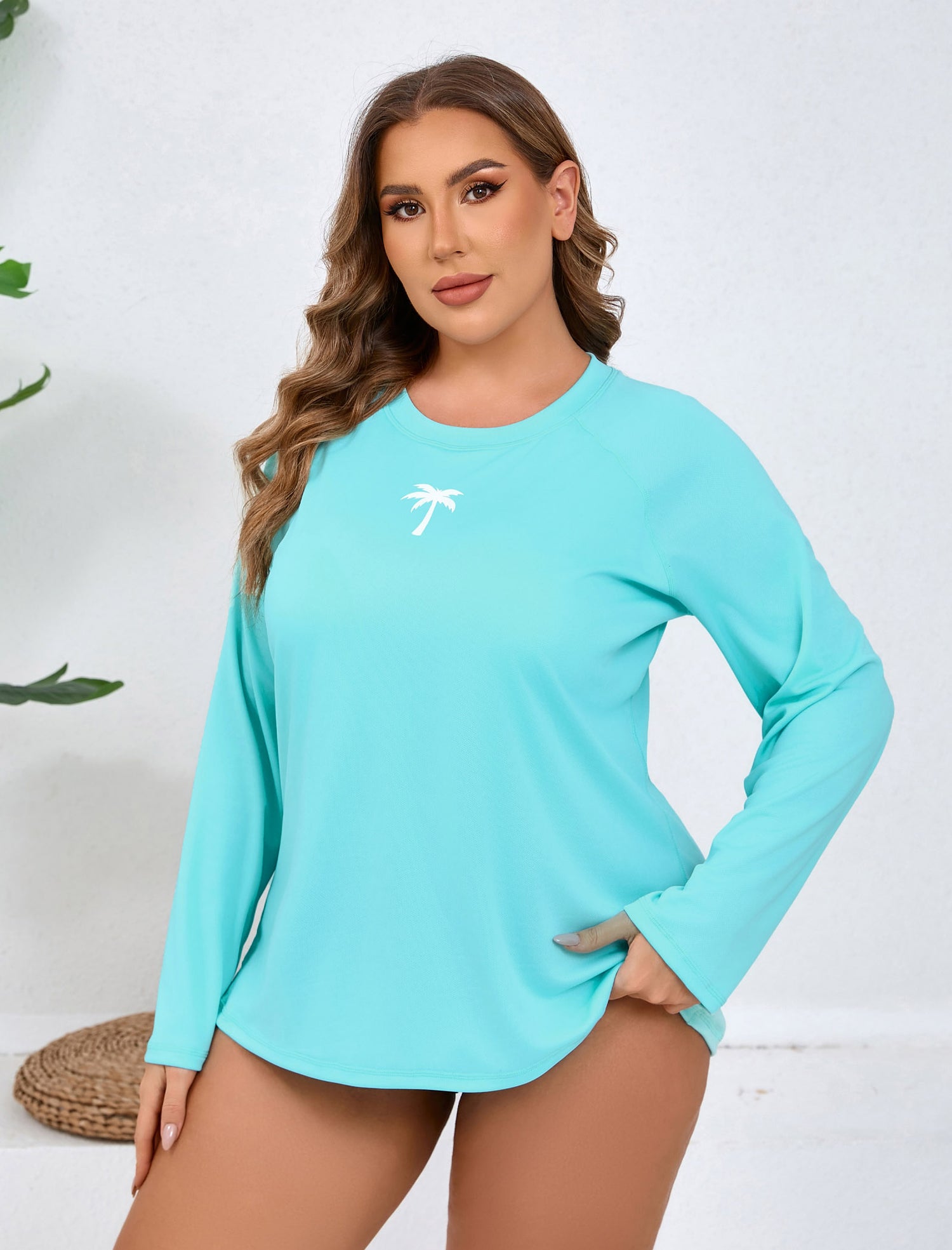 Breezy Tropic Plus Size Light Weight Rash Guard Shirt