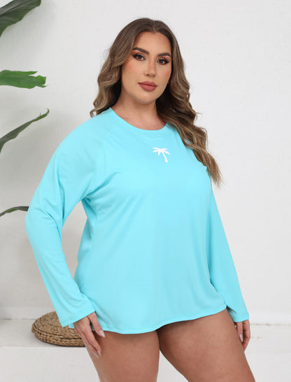 Breezy Tropic Plus Size Light Weight Rash Guard Shirt