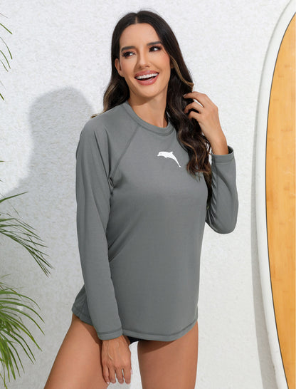 Halcurt Women Long Sleeve Swim Shirt