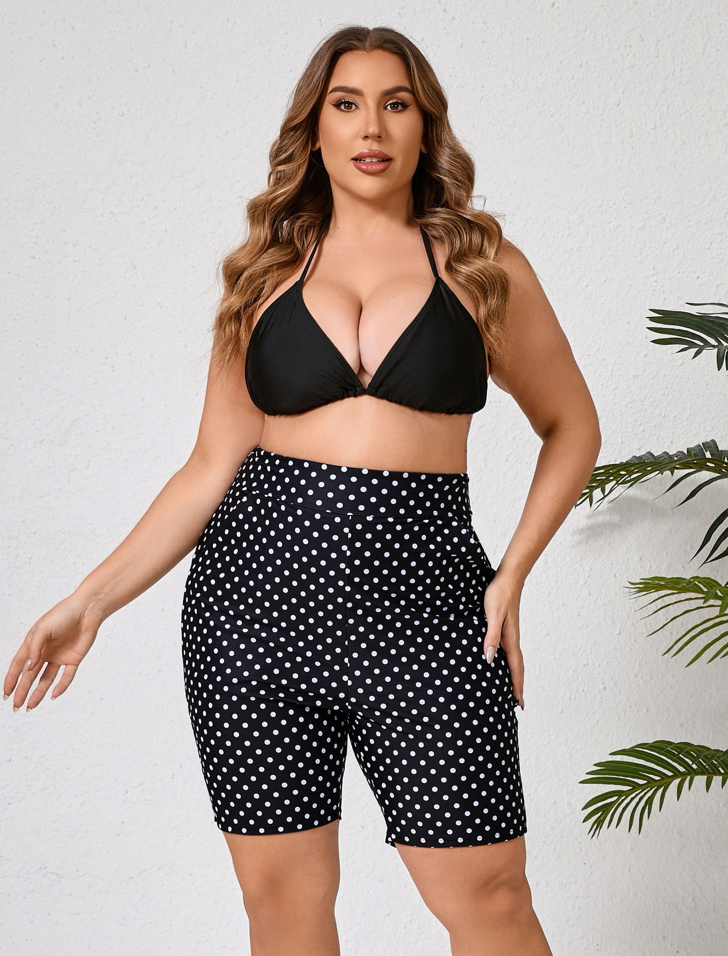 Short de bain taille haute grande taille Halcurt pour femme