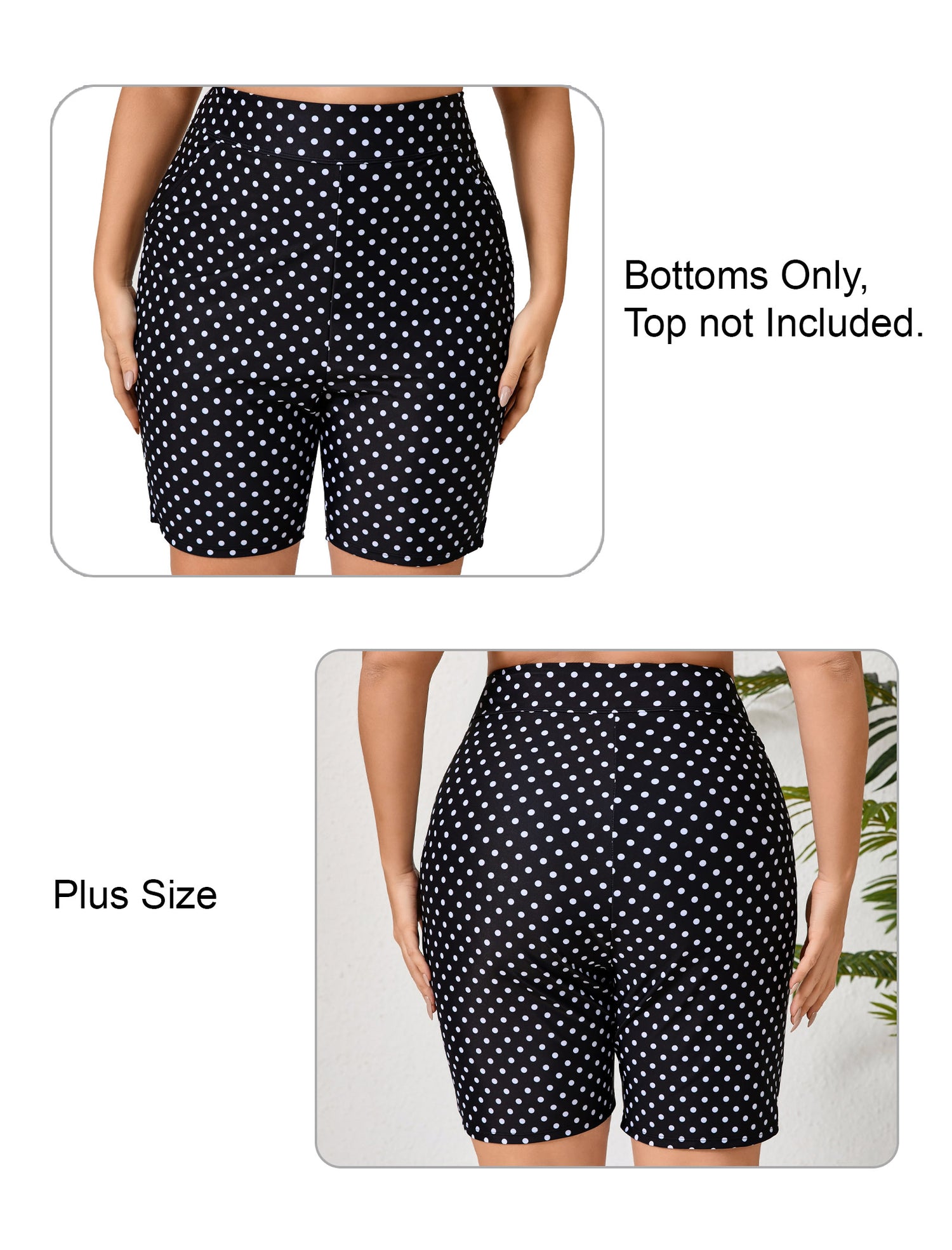Short de bain taille haute grande taille Halcurt pour femme