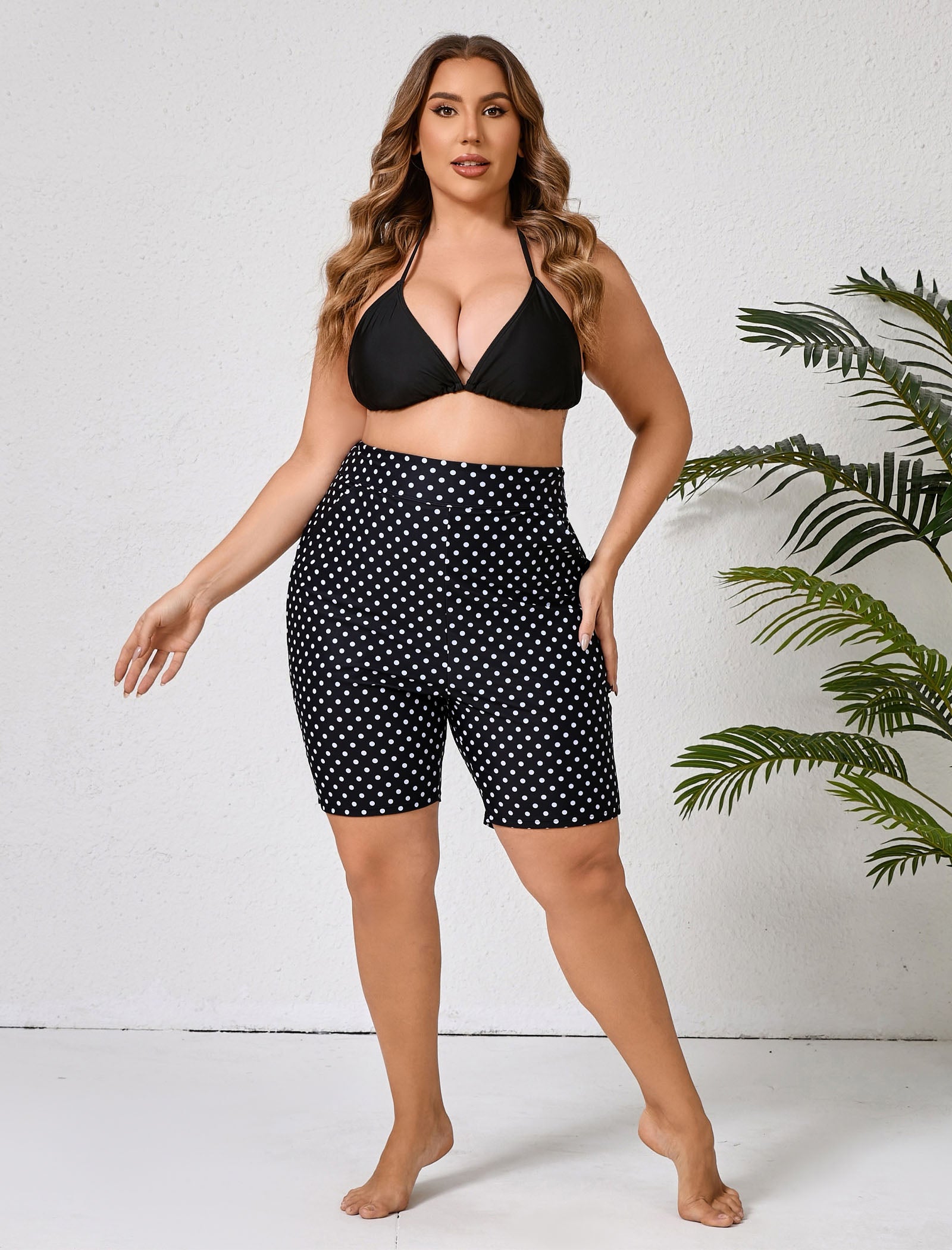 Short de bain taille haute grande taille Halcurt pour femme