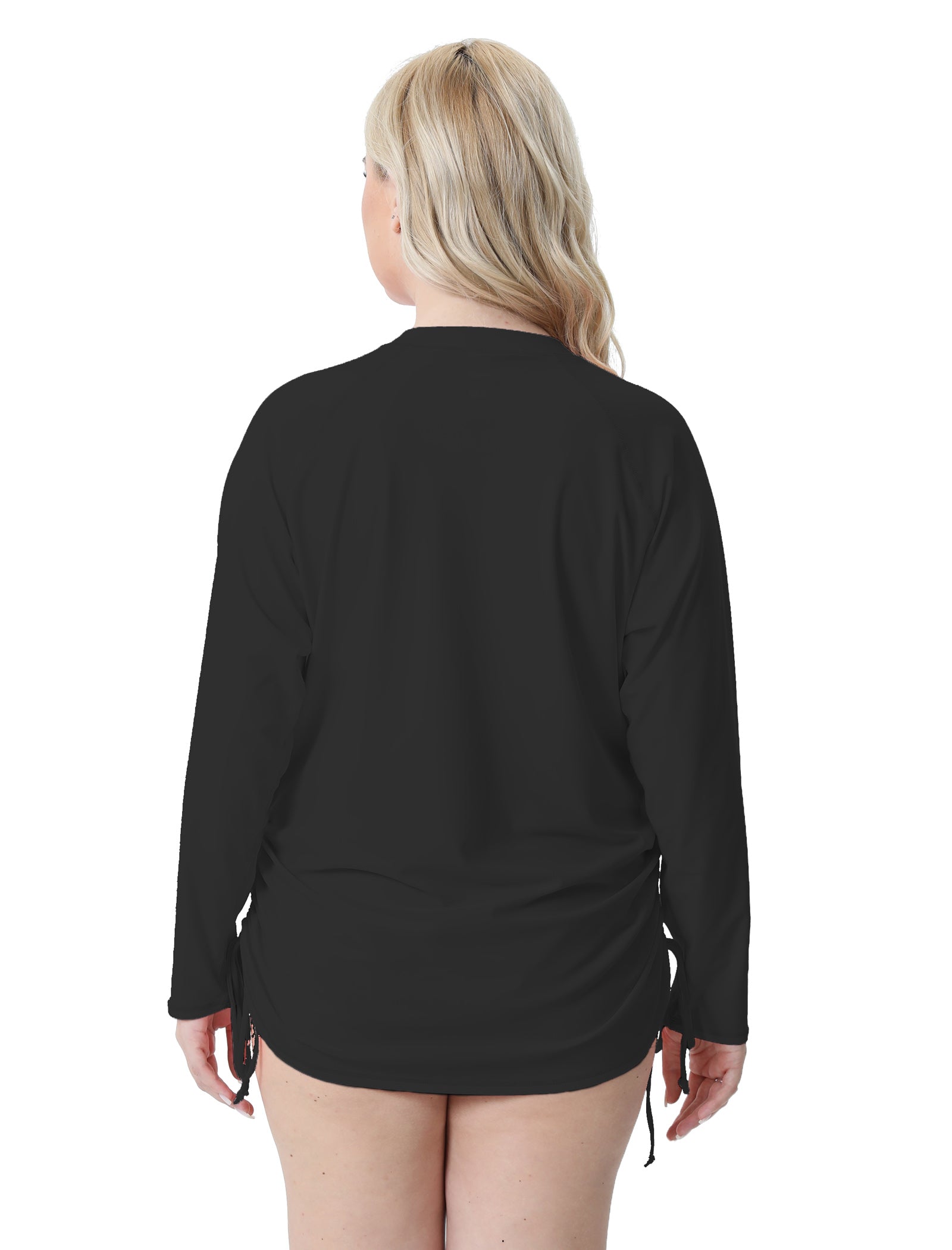 Halcurt Women Plus Size Long Sleeve Rash Guard Swimsuit Top