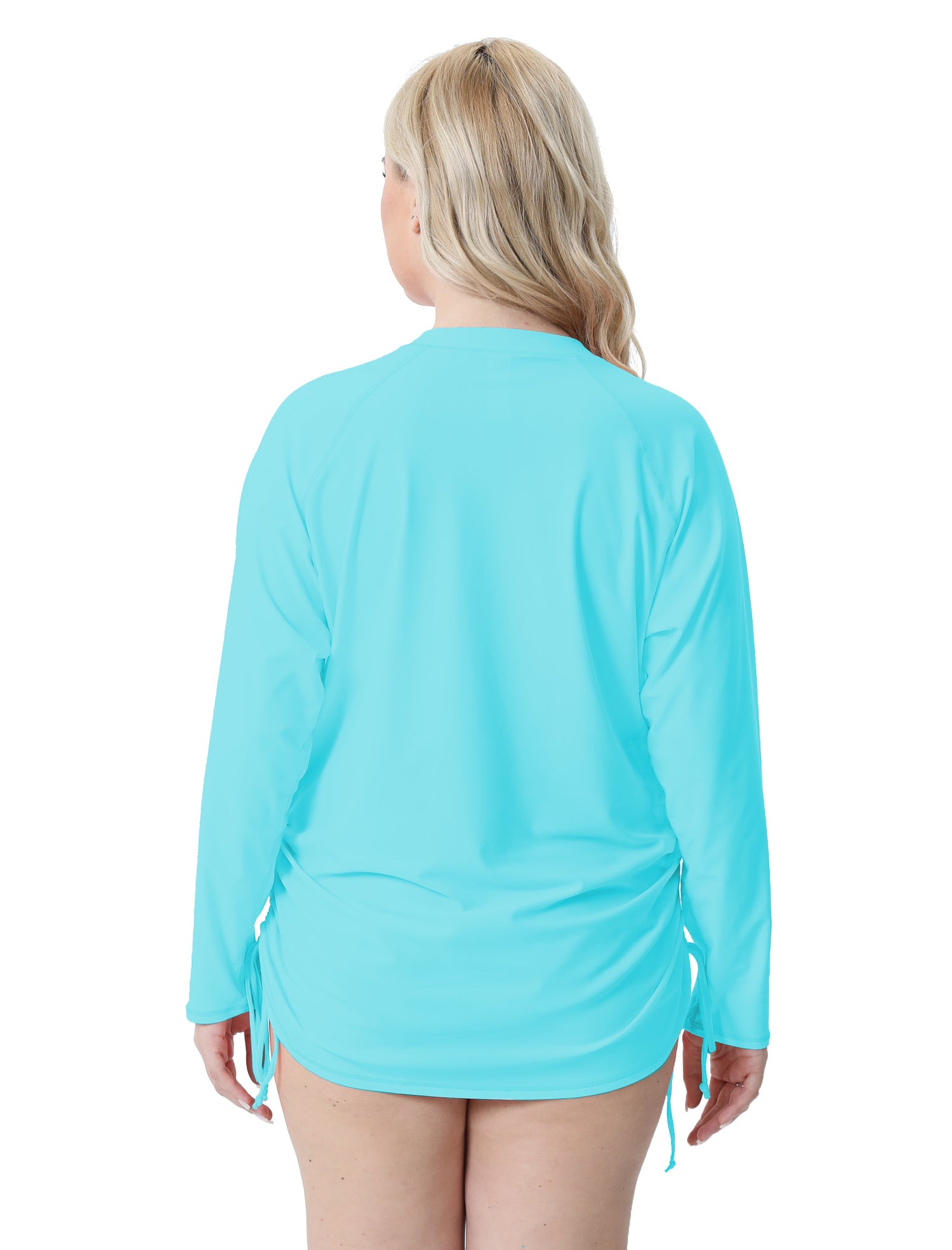 Halcurt Women Plus Size Long Sleeve Rash Guard Swimsuit Top