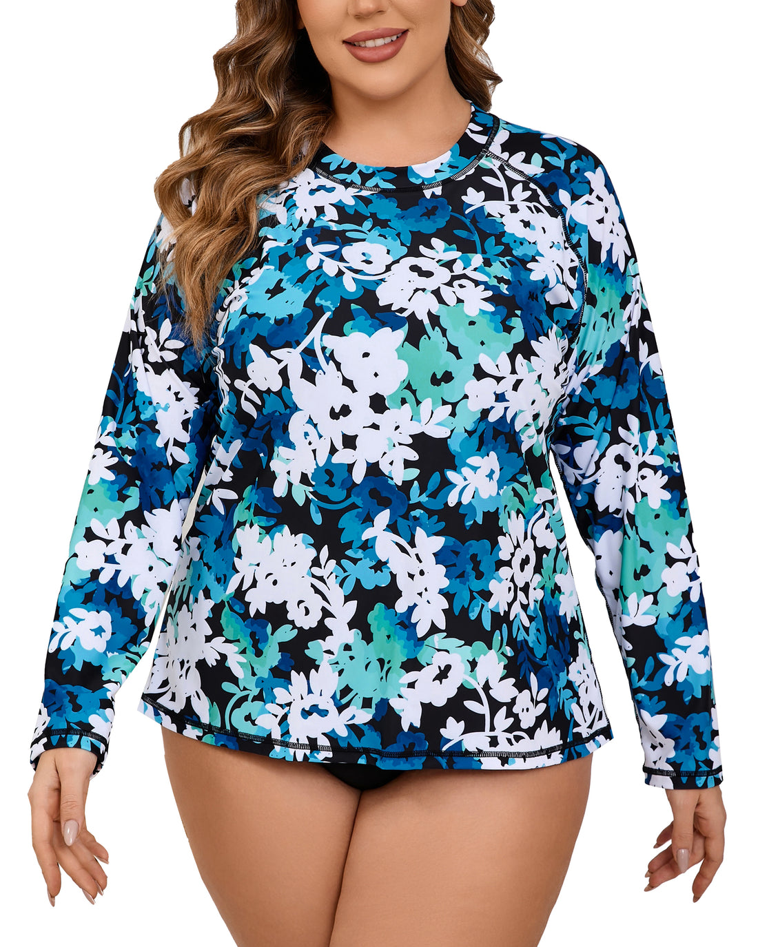 Halcurt Damen Plus Size Rash Guard Bademode