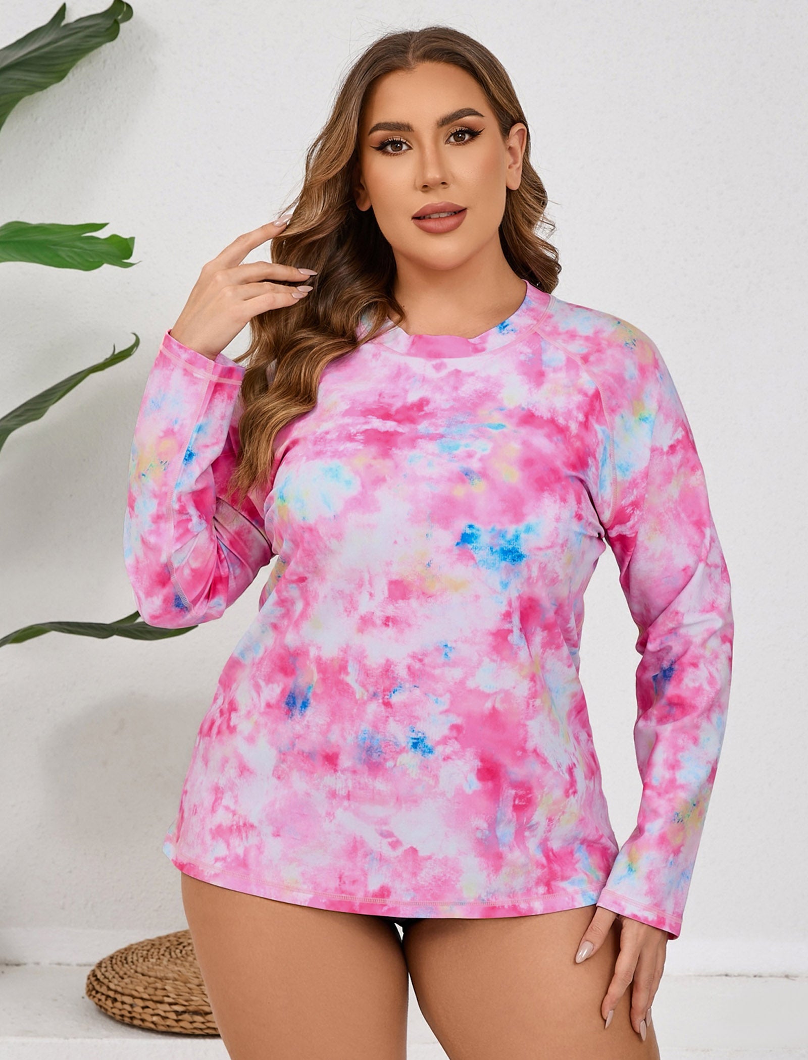 Halcurt Damen Plus Size Rash Guard Bademode